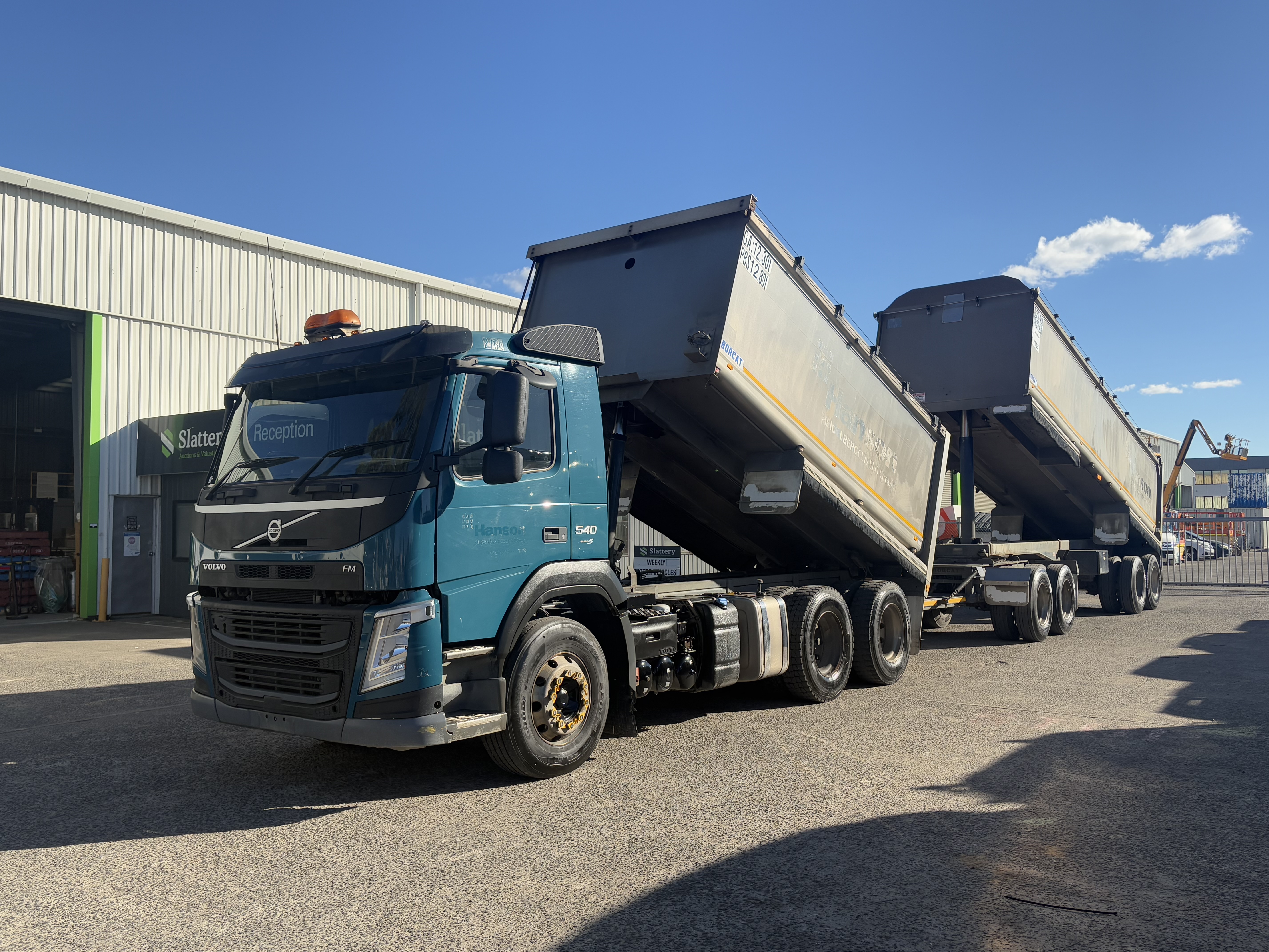 2018 Volvo FM 540 6x4 Tipper w/2018 Borcat Quad Axle Tipper Dog Trailer (Ex Lease)