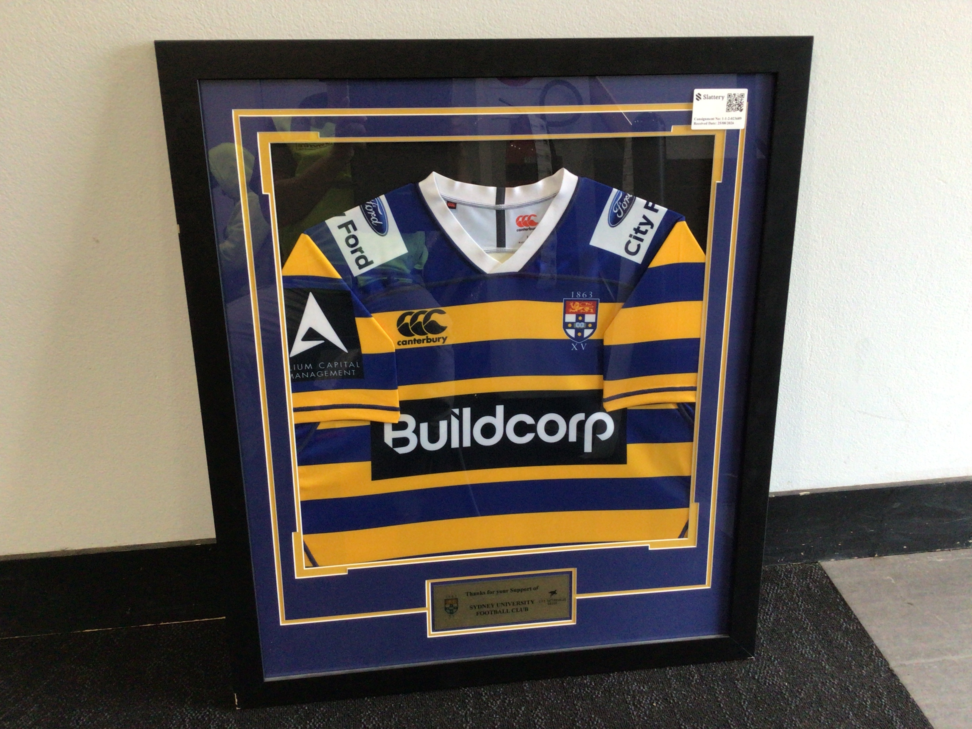 Blue and Yellow Hooped Jersey from the Sydney University Football Club