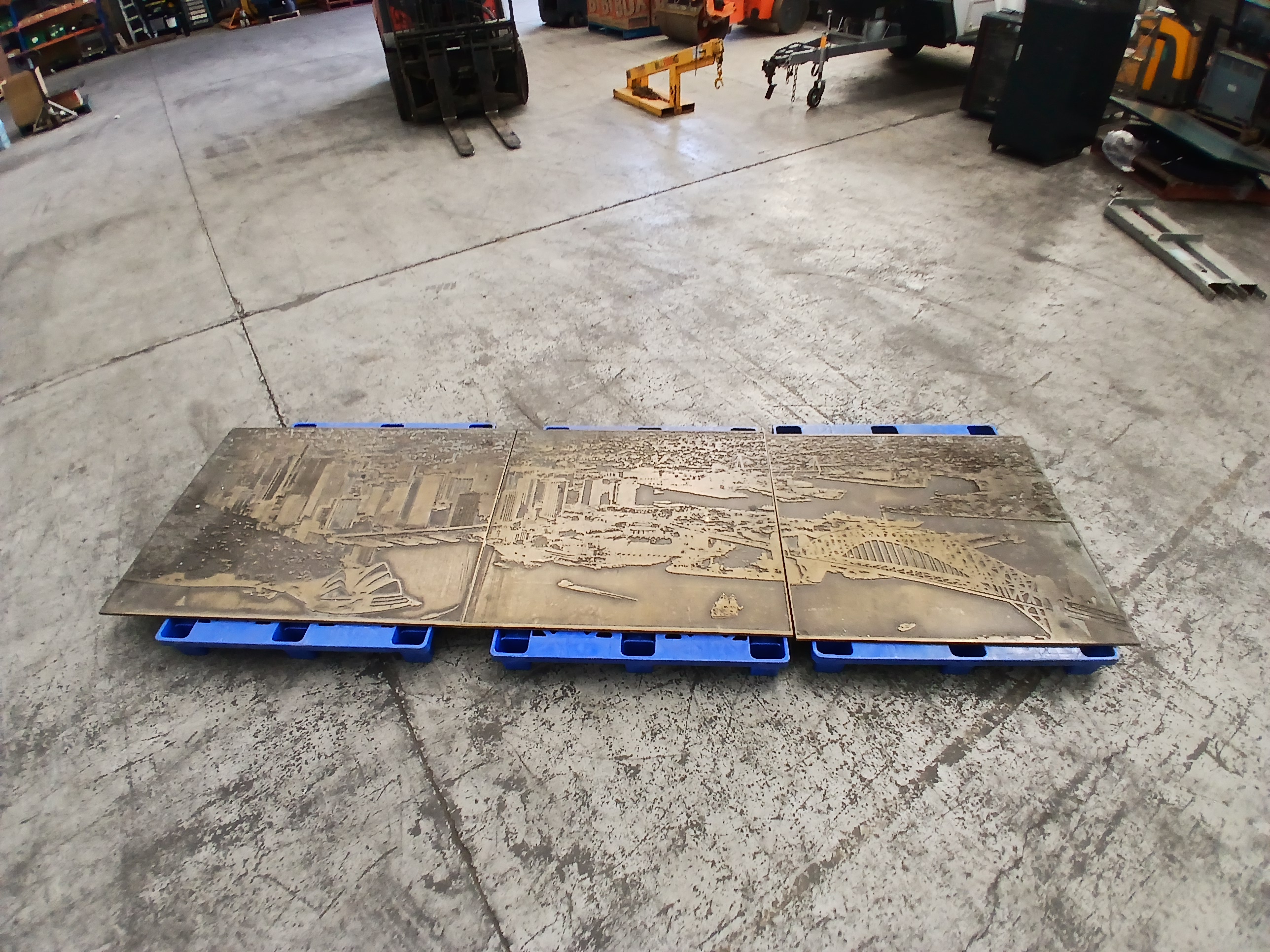 Large Embosed Metal Wall Art