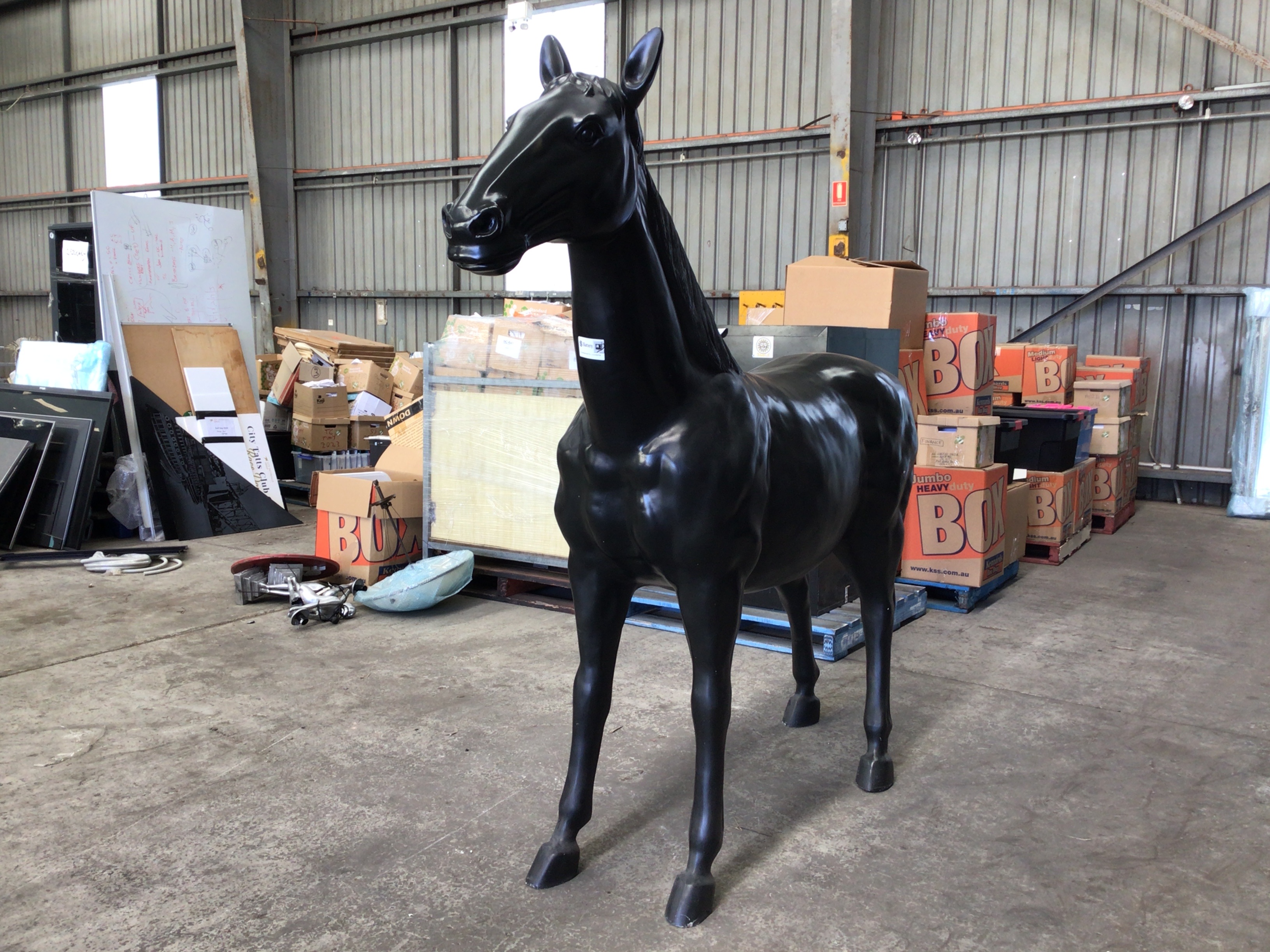 Black Horse Display Statue