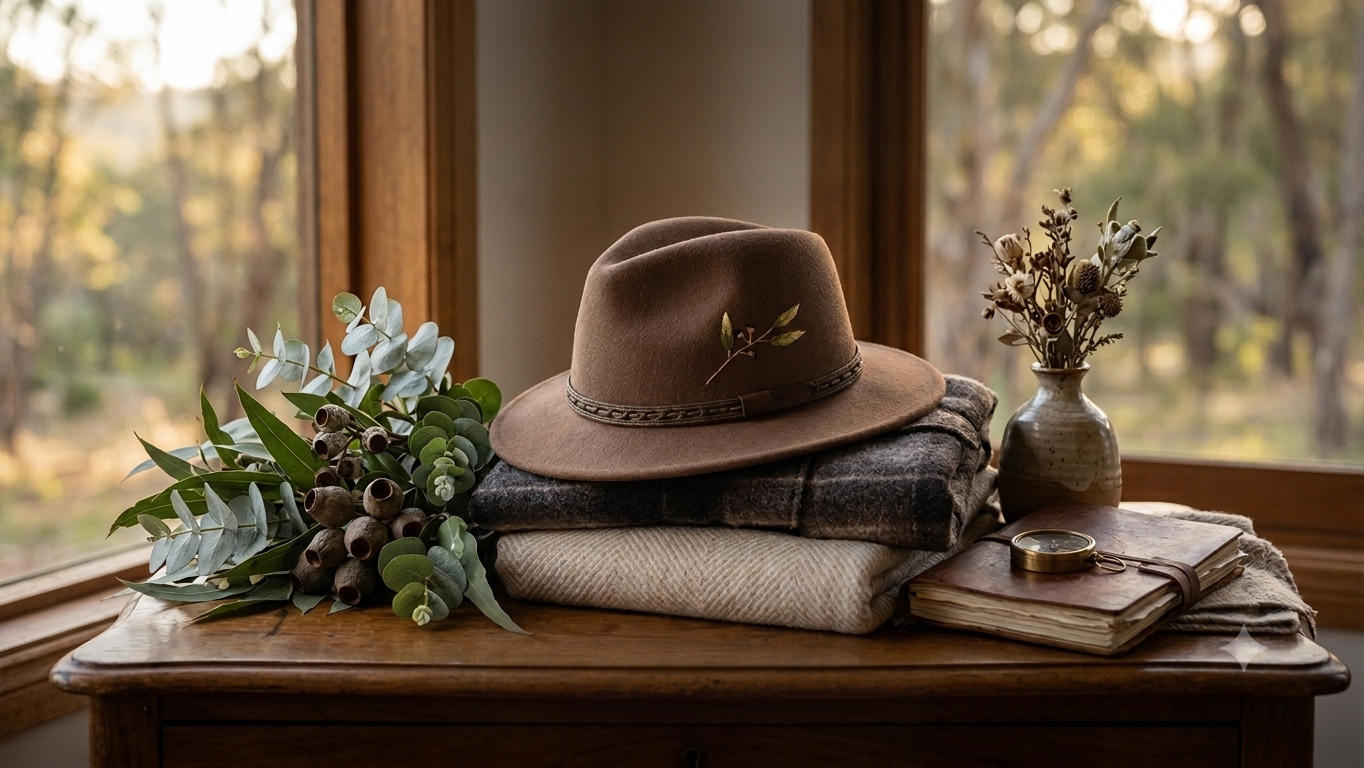 1 x Hand Embroidered 100% Wool Fedora Hat | Donated By Bilbo + Beebee