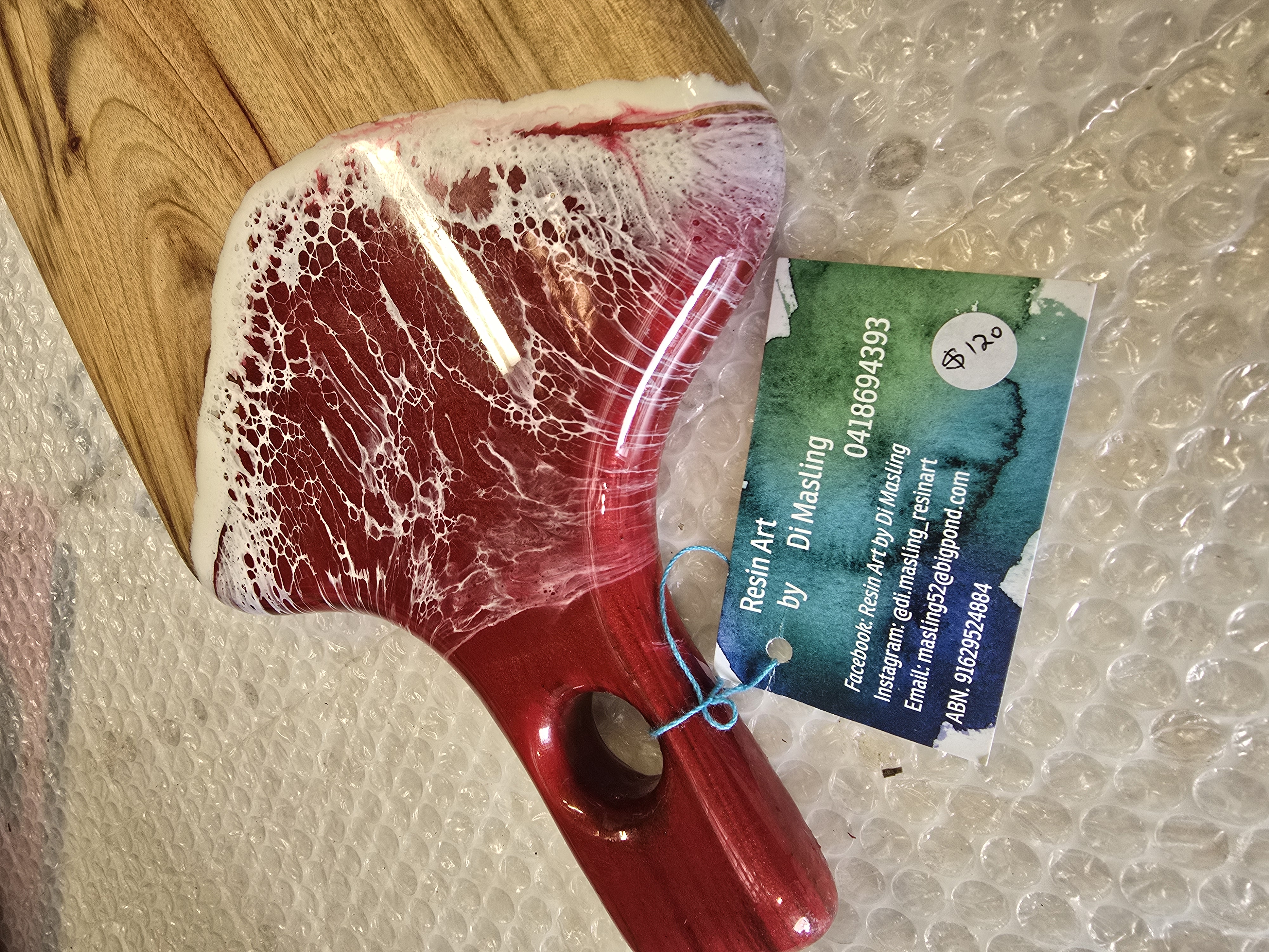 Qld Camphor Laurel Resin Art Serving Board | Donated By Resin Art by Di Masling