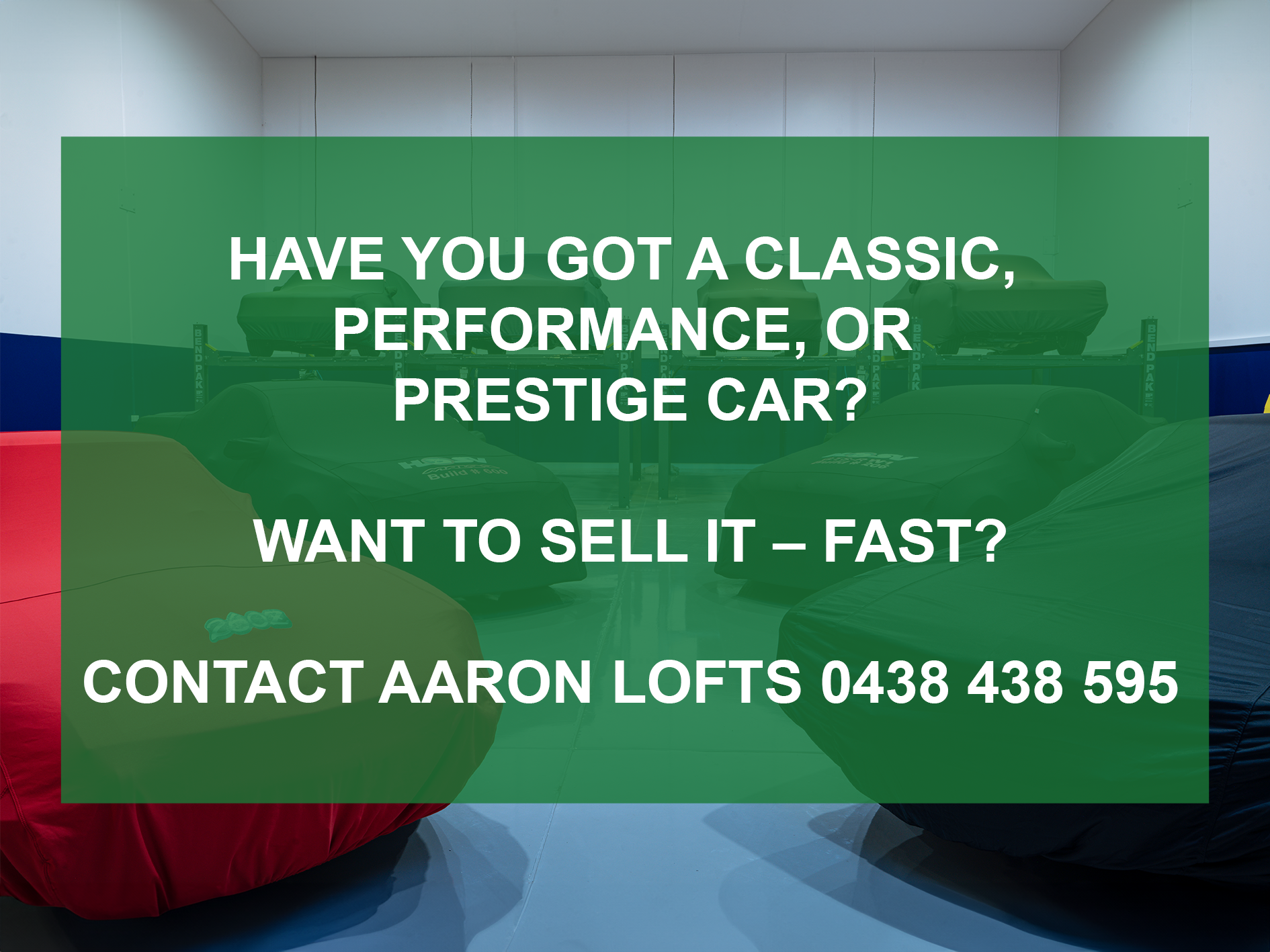 1 · Got a Classic, Prestige, or Performance Car to Sell?