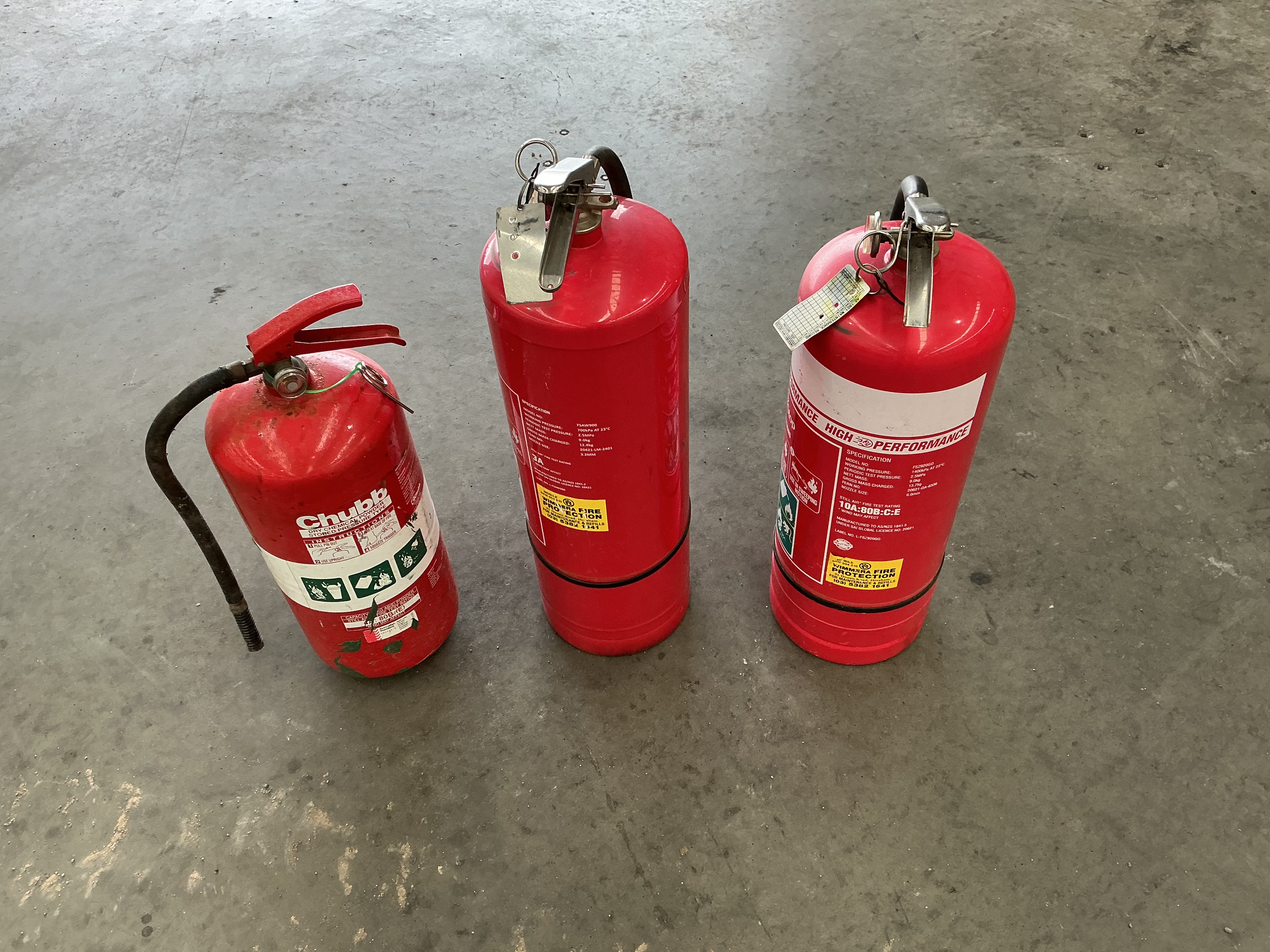 3x Fire Extinguishers