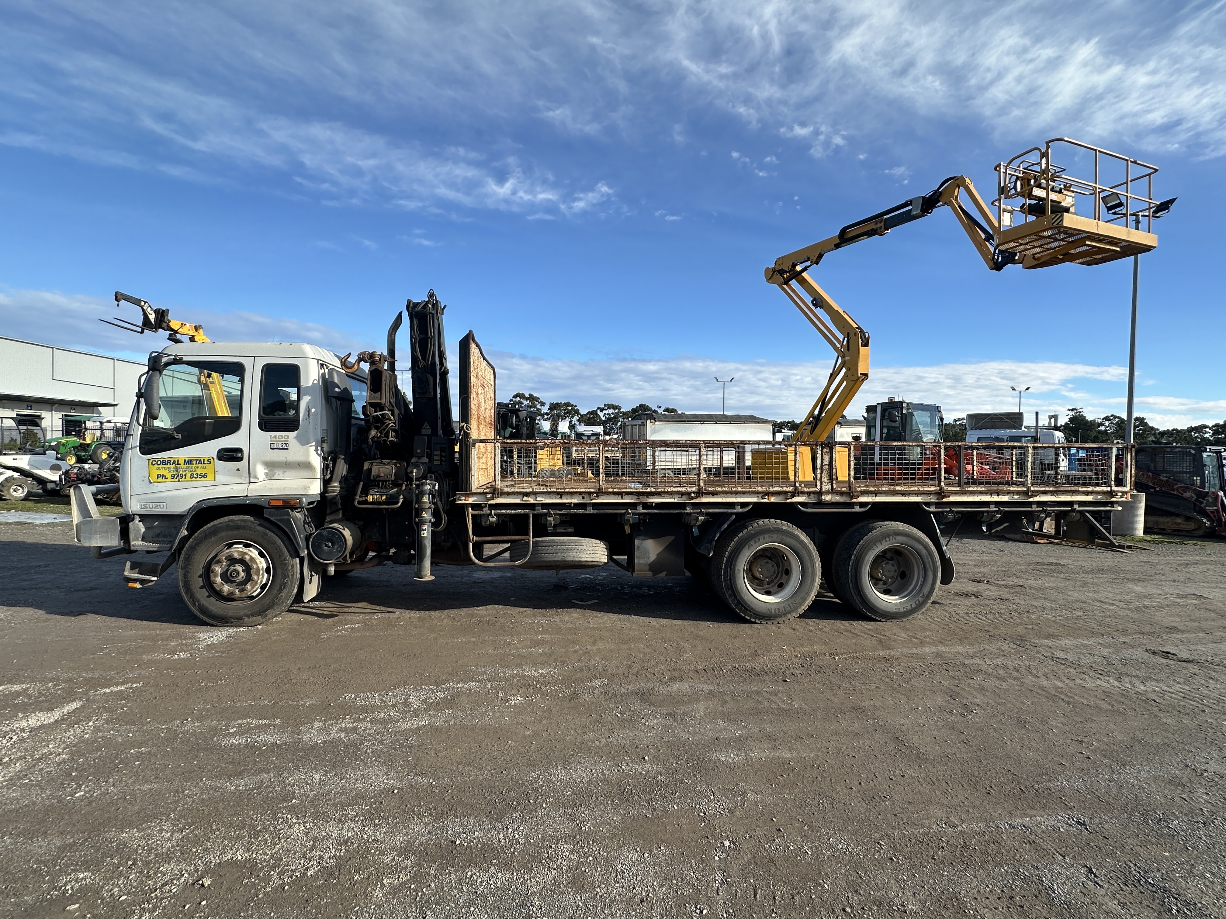 2002 Isuzu FVZ 1400 6x4 Tray Truck With Crane