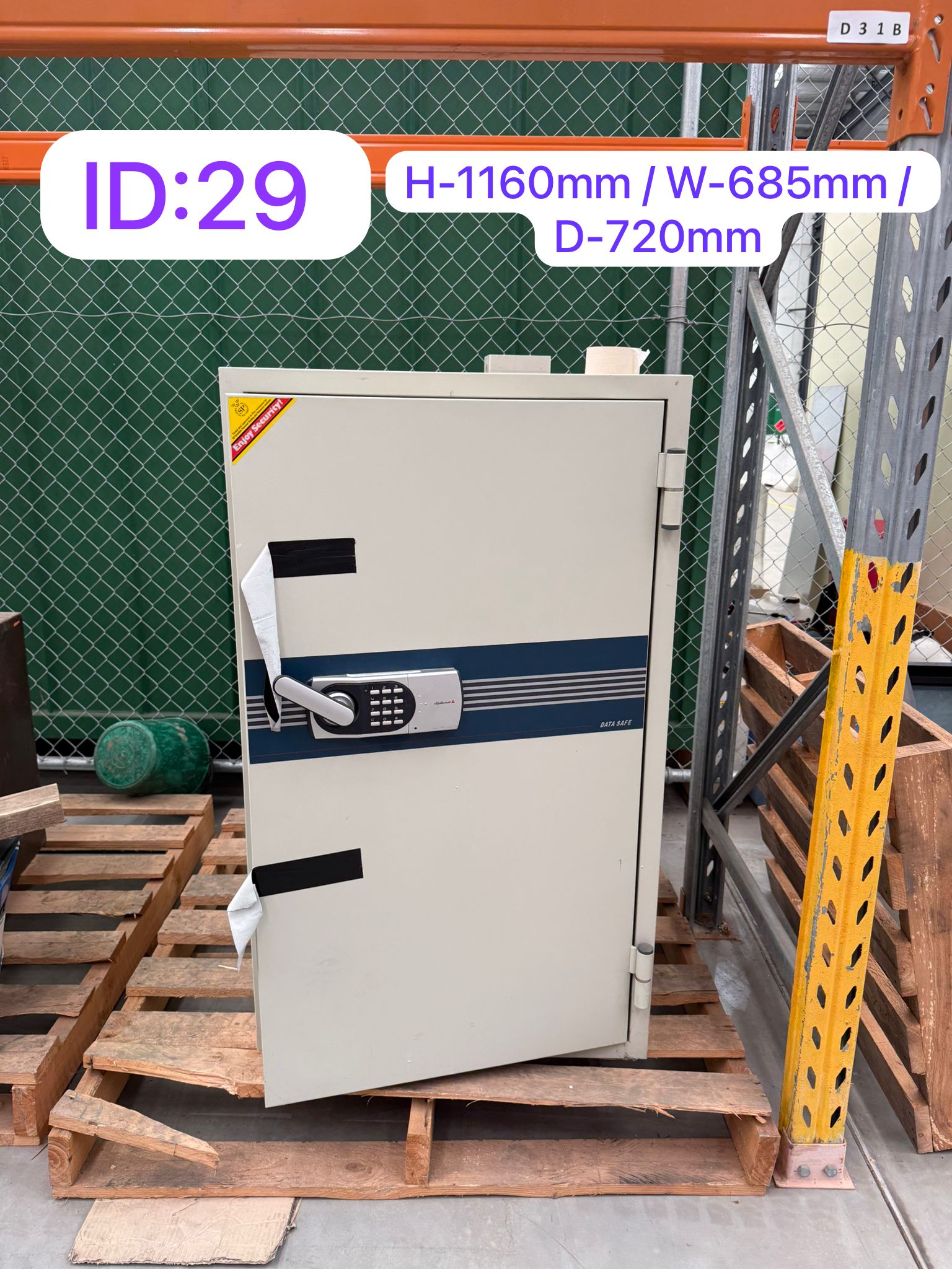 3 · Diplomat Data Safe, Fire Resistant, Digital Keypad Entry, Internal Media Drawers, 1160 x 685 x 720mm