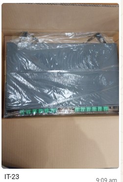 FAFL 1RU 24-fibre SC/APC singlemode simplex loaded sliding fibre optic patch enclosure, unused, boxed. UNRESERVED