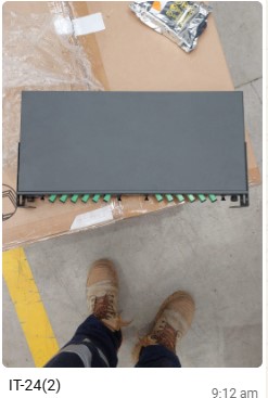 AFC 1RU 24-fibre patch panel, SC/APC adaptors, single cable rear entry, unused, no box. UNRESERVED
