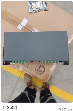AFC 3RU fibre optic patch panel, SC/APC adaptors loaded, rear cable entry, unused, unboxed. UNRESERVED