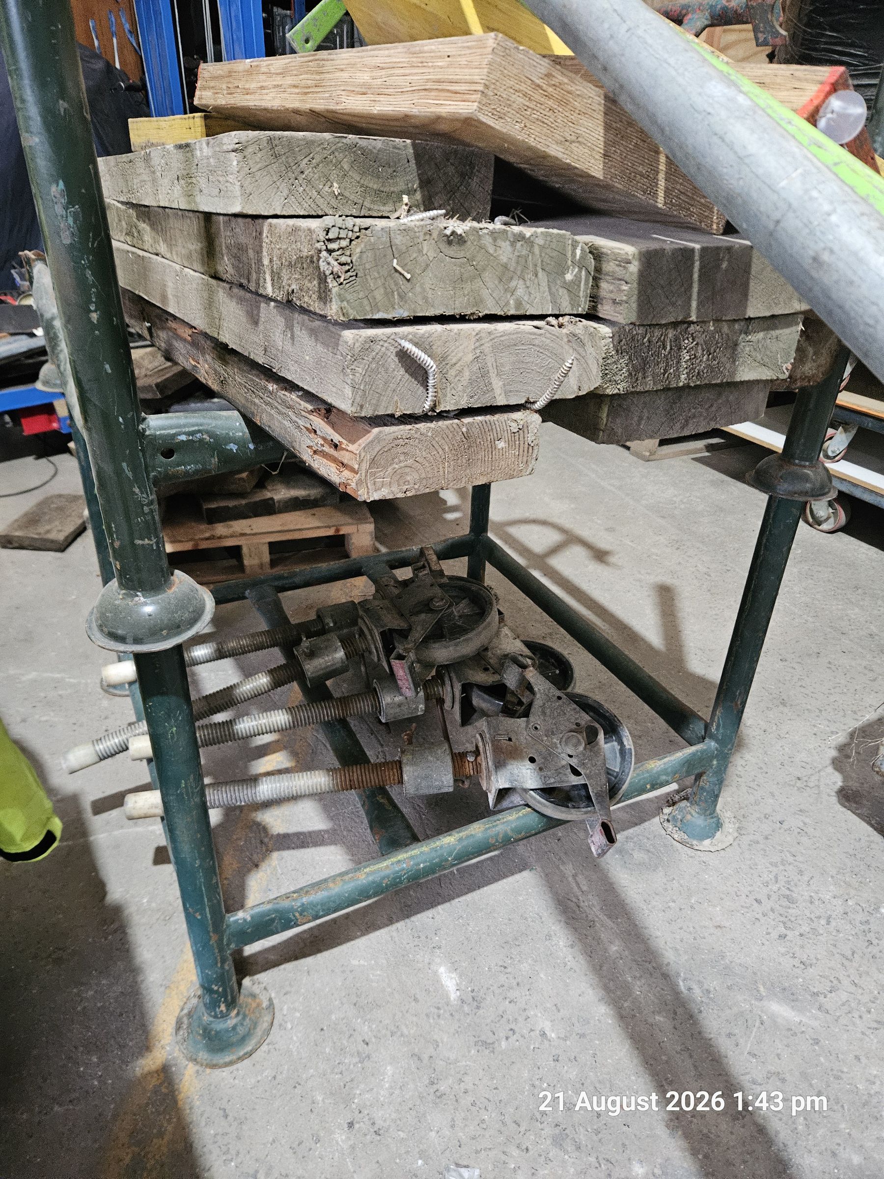 2 X Stillages inc Mixed Scaffolding & Timbers