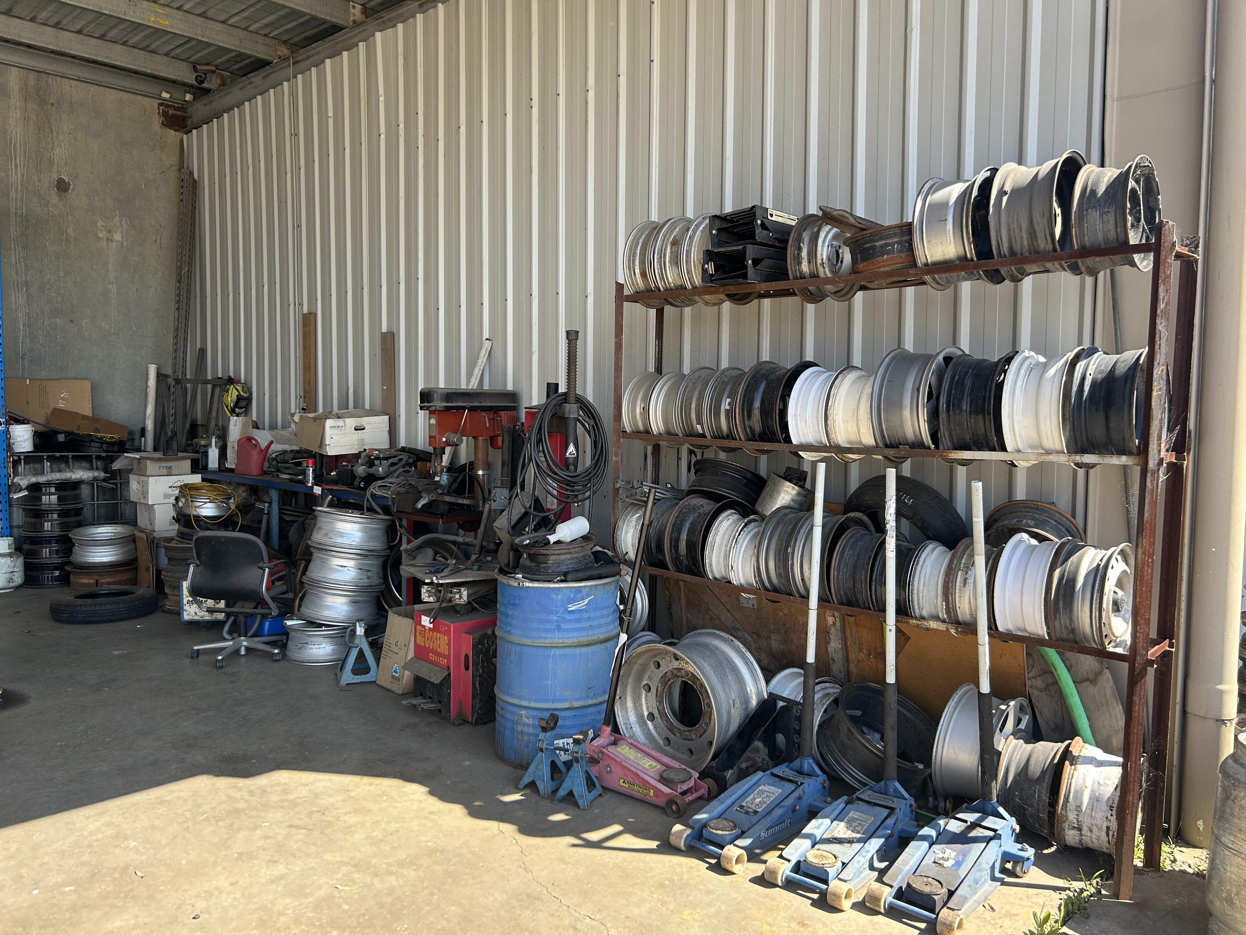 13 · Contents Of Shed Wall Assorted Tools & Equipment