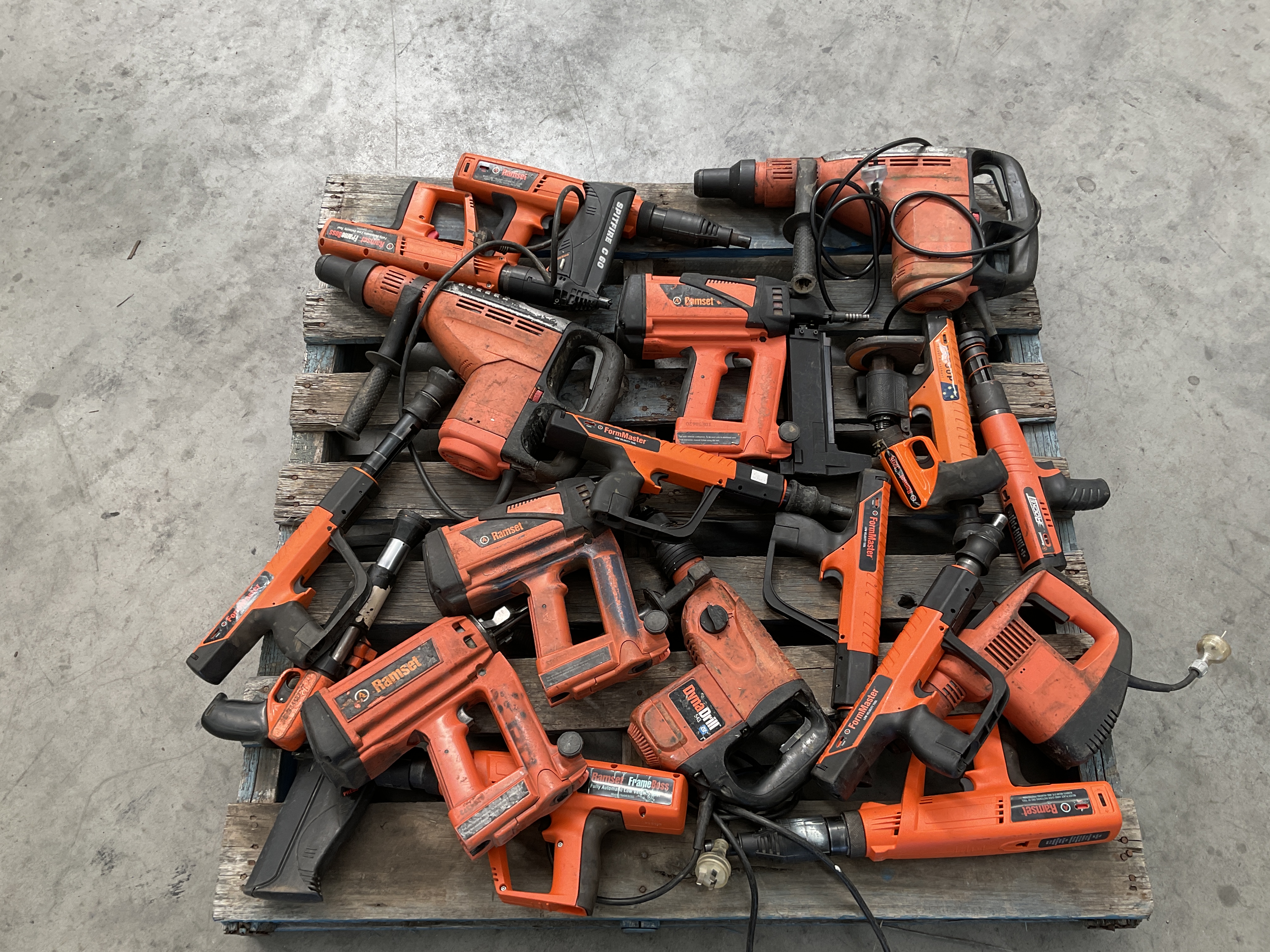 Pallet Of Assorted Ramset Power Tools