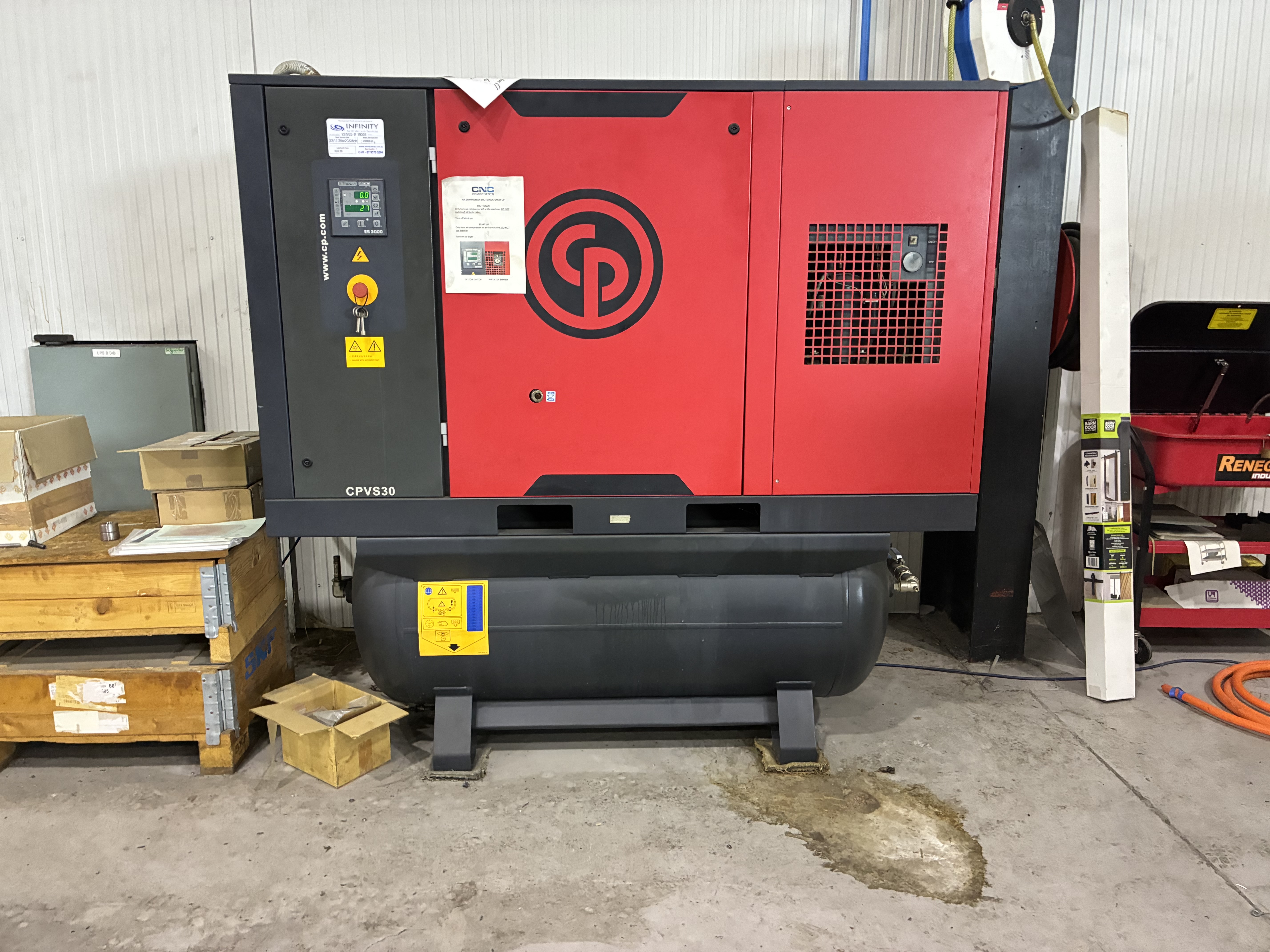 2017 Chicago Pneumatic CPVS30-8 Variable Speed Rotary Screw Air Compressor