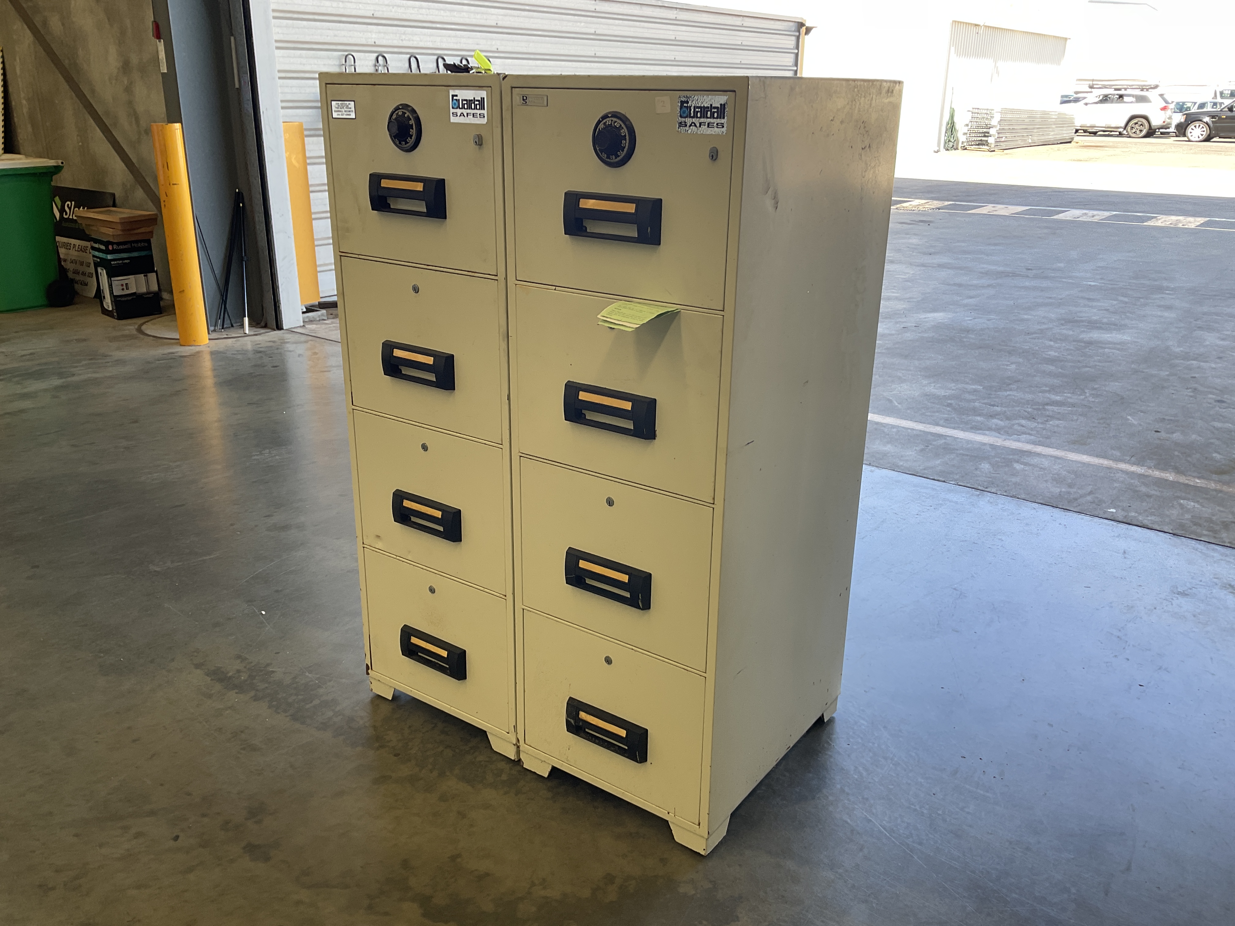 5 · 2x Fire proof Guardall Safe Lockers