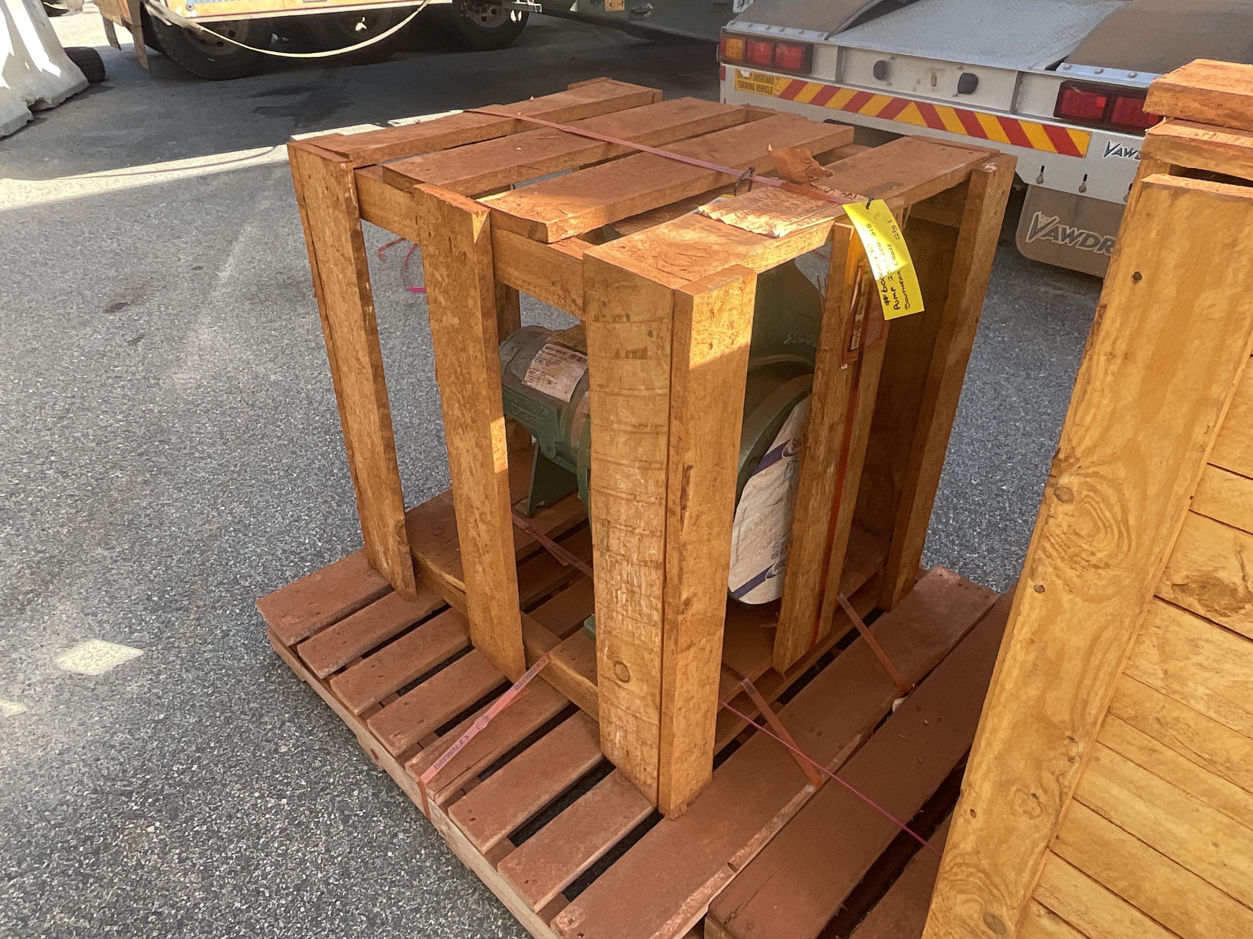 Pallet with Pentair Pump
