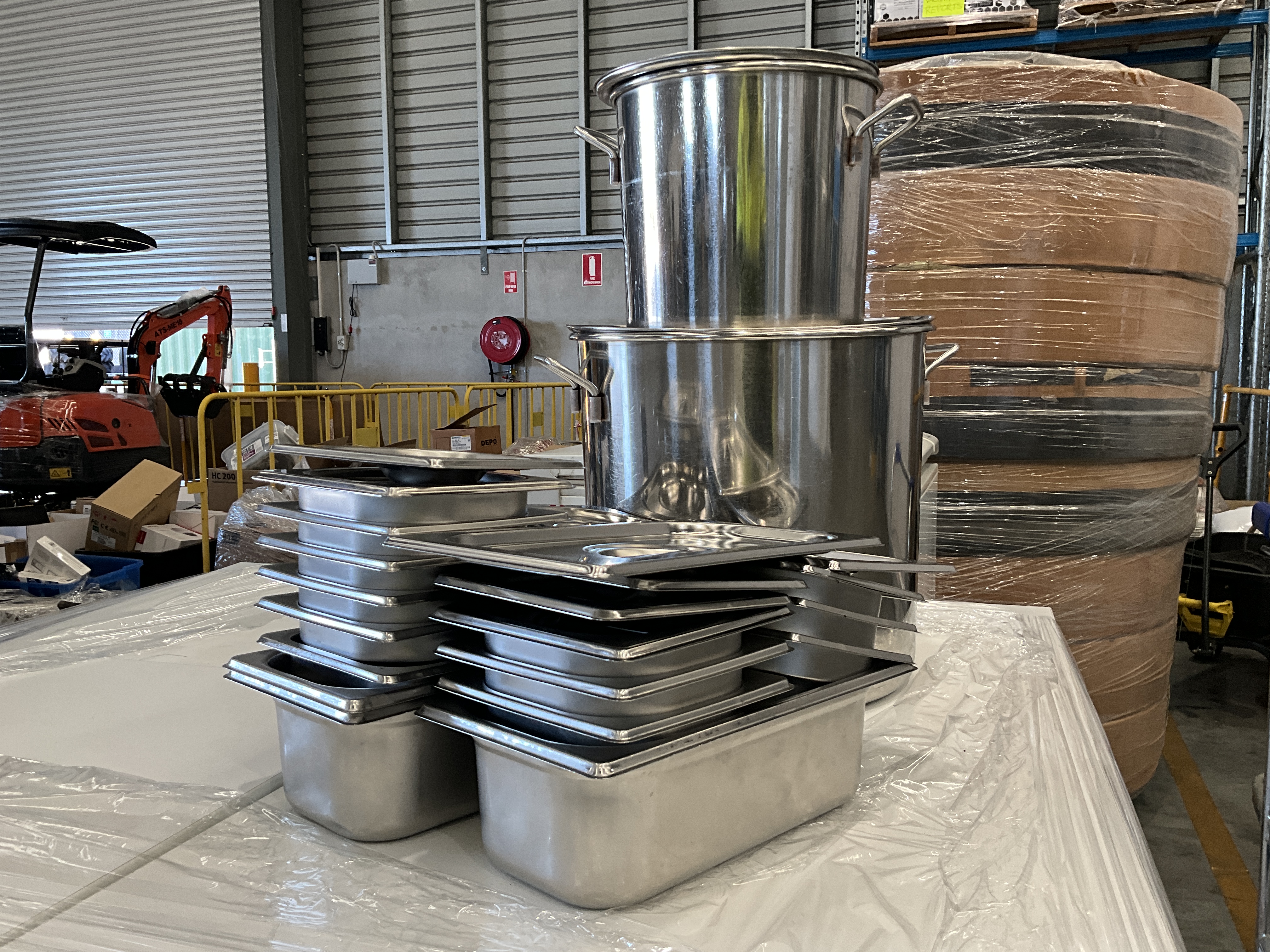 Assorted Stainless Steel Containers & Pots