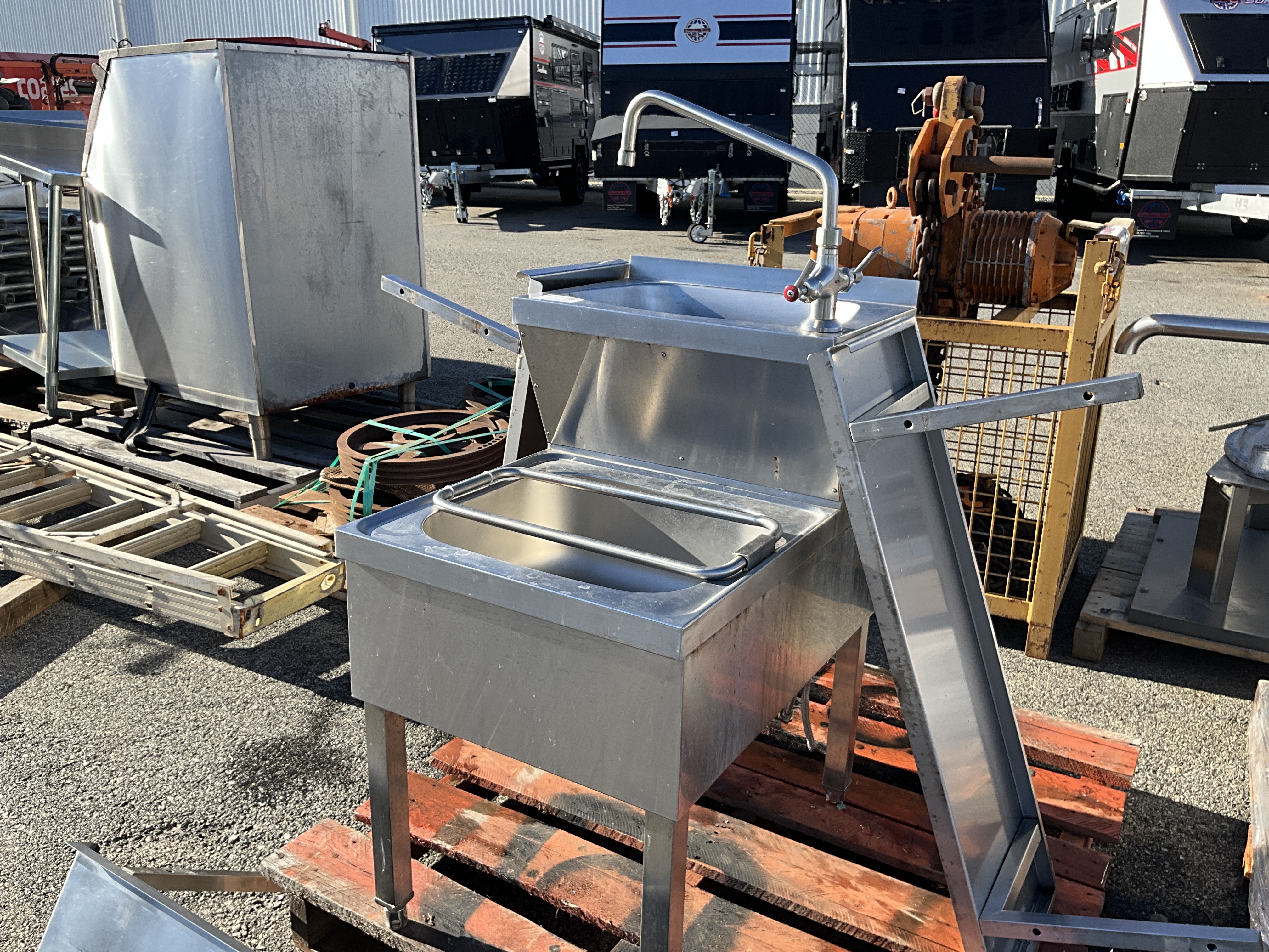 Small Commercial Sink + Shelving
