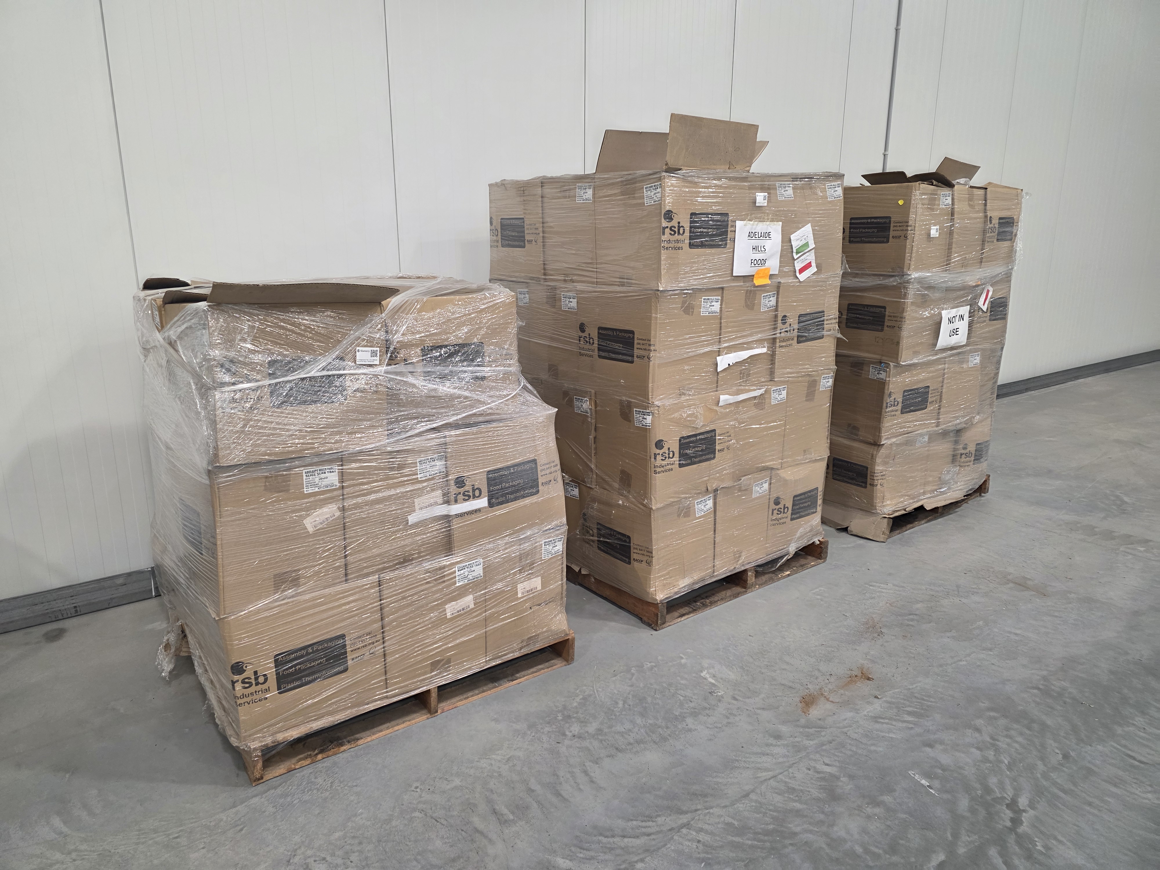 Quantity Of Food Packaging Trays x3 Pallets