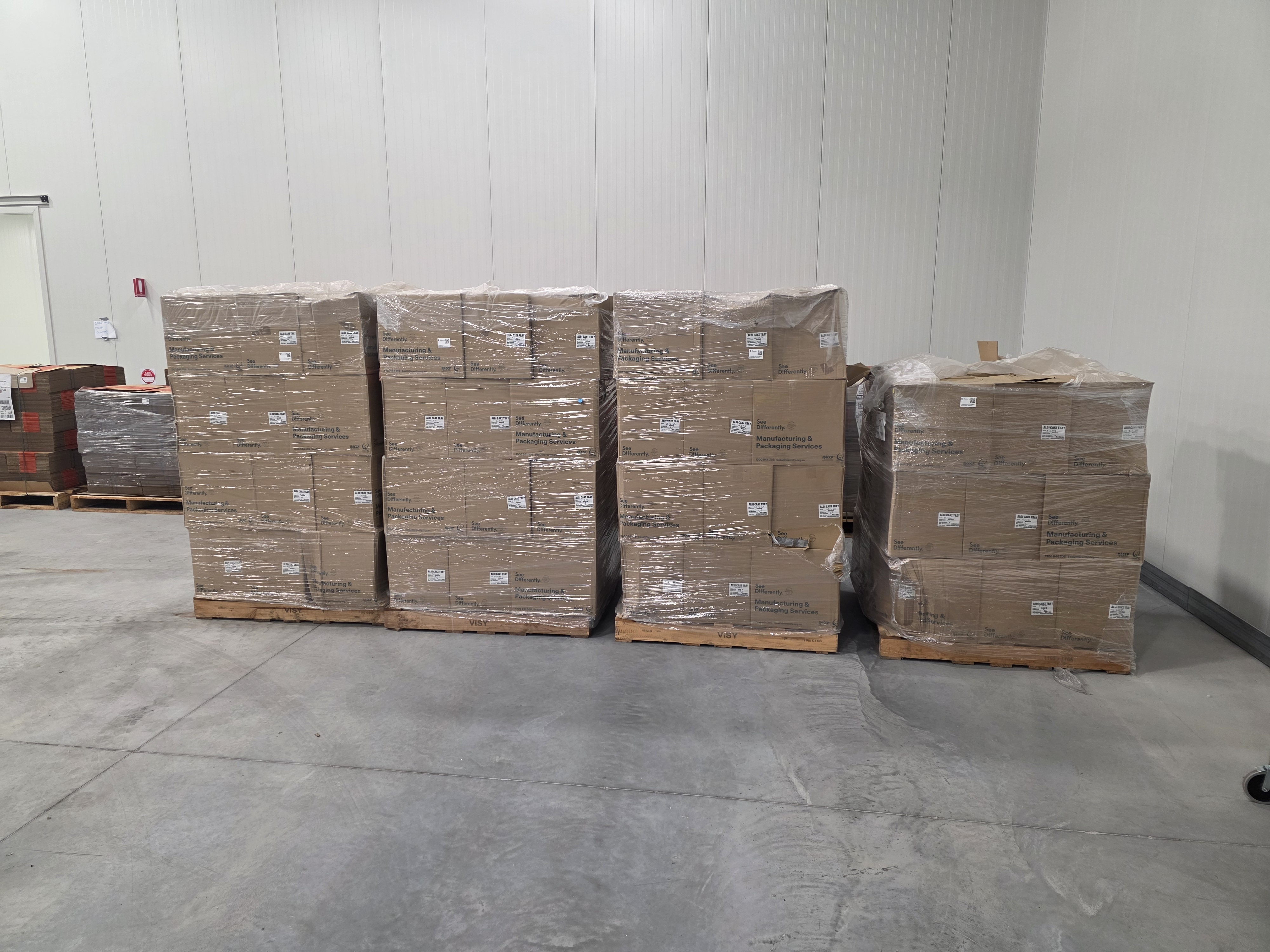 Quantity Of Food Packaging Trays x4 Pallets