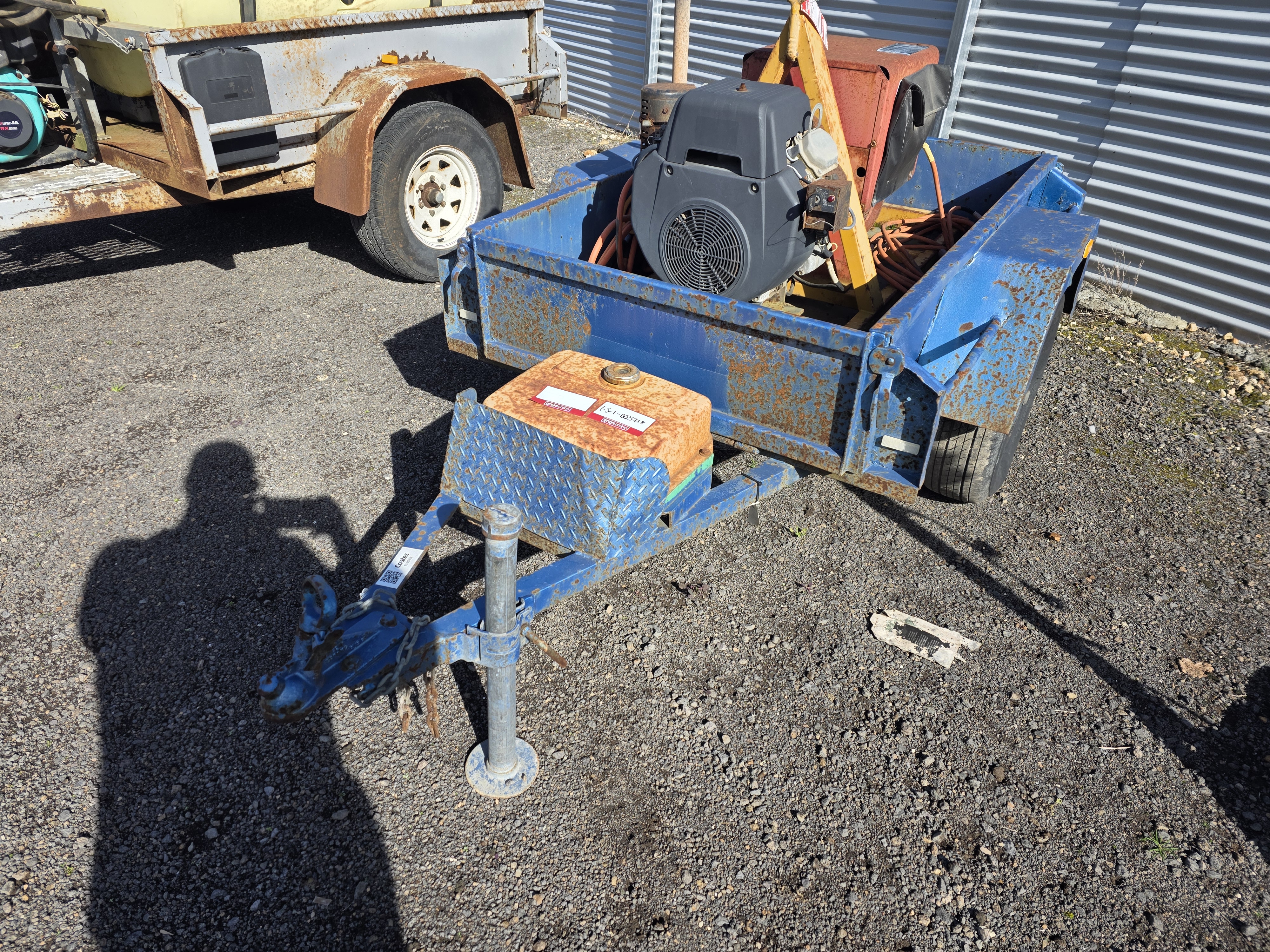 Single Axle Box Trailer Fitted With Lincoln Electrics Arc Welder - MOUNT GAMBIER SA