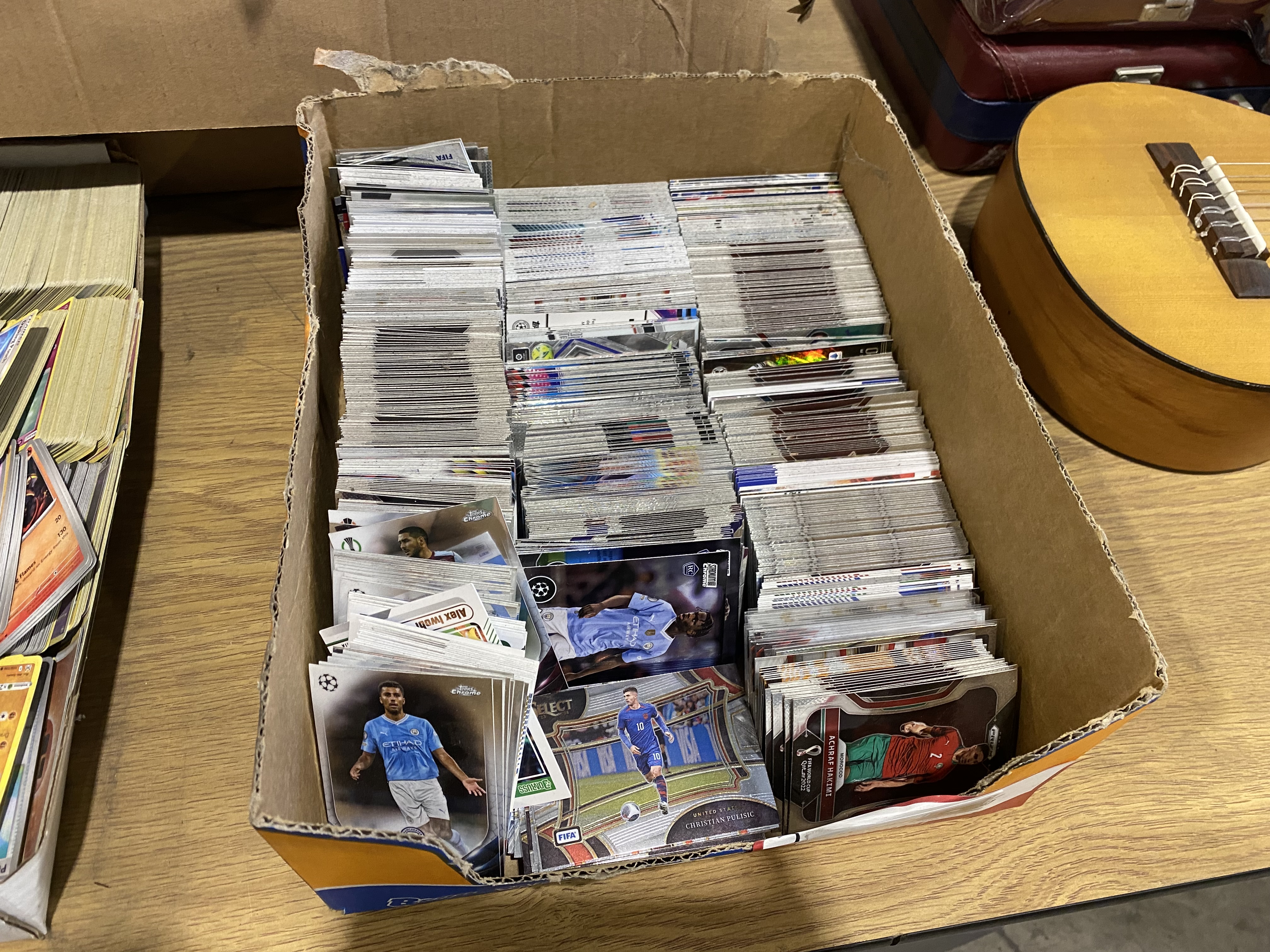 Soccer Collector Cards, Large Amount, Carton