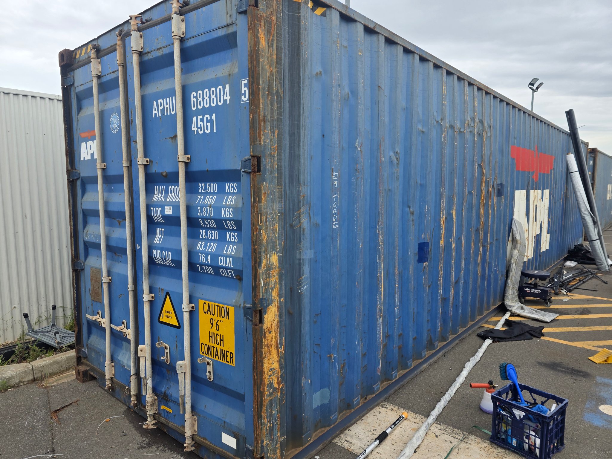 40ft High Cube Shipping Container & Contents