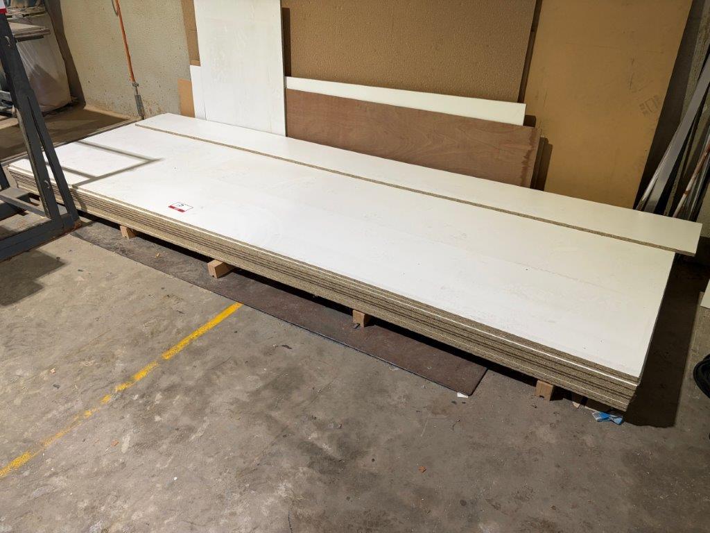 11 x Sheets White Chipboard Laminate