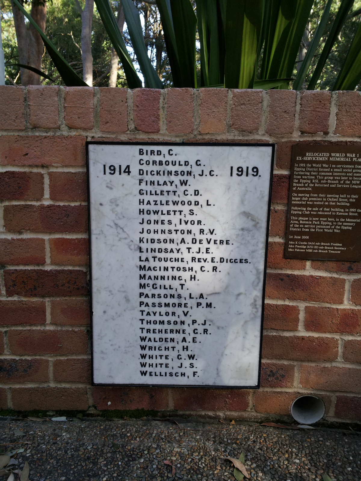 Boronia Park Epping Cenotaph NSW War Memorials Register