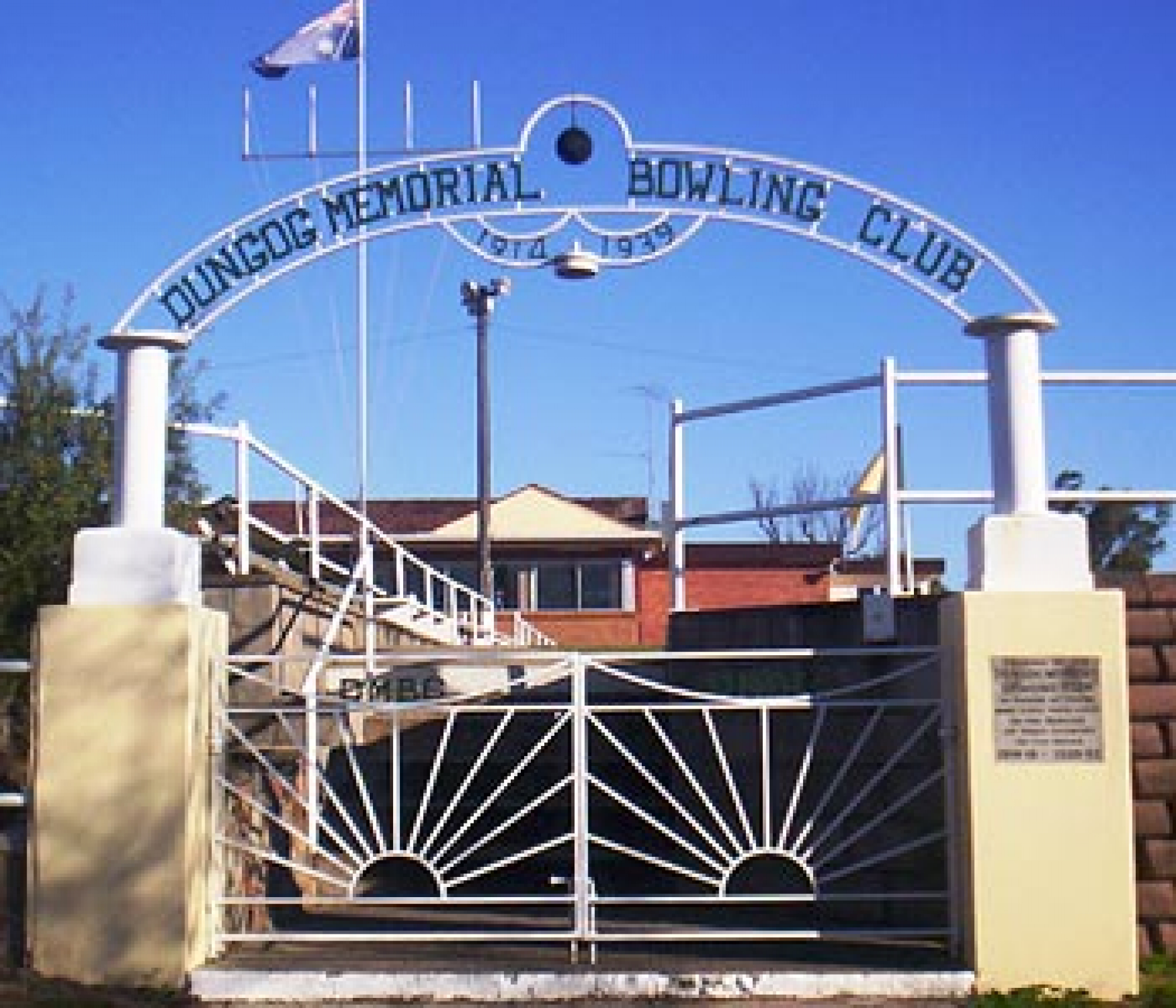 Dungog Memorial Bowling Club Gates NSW War Memorials Register