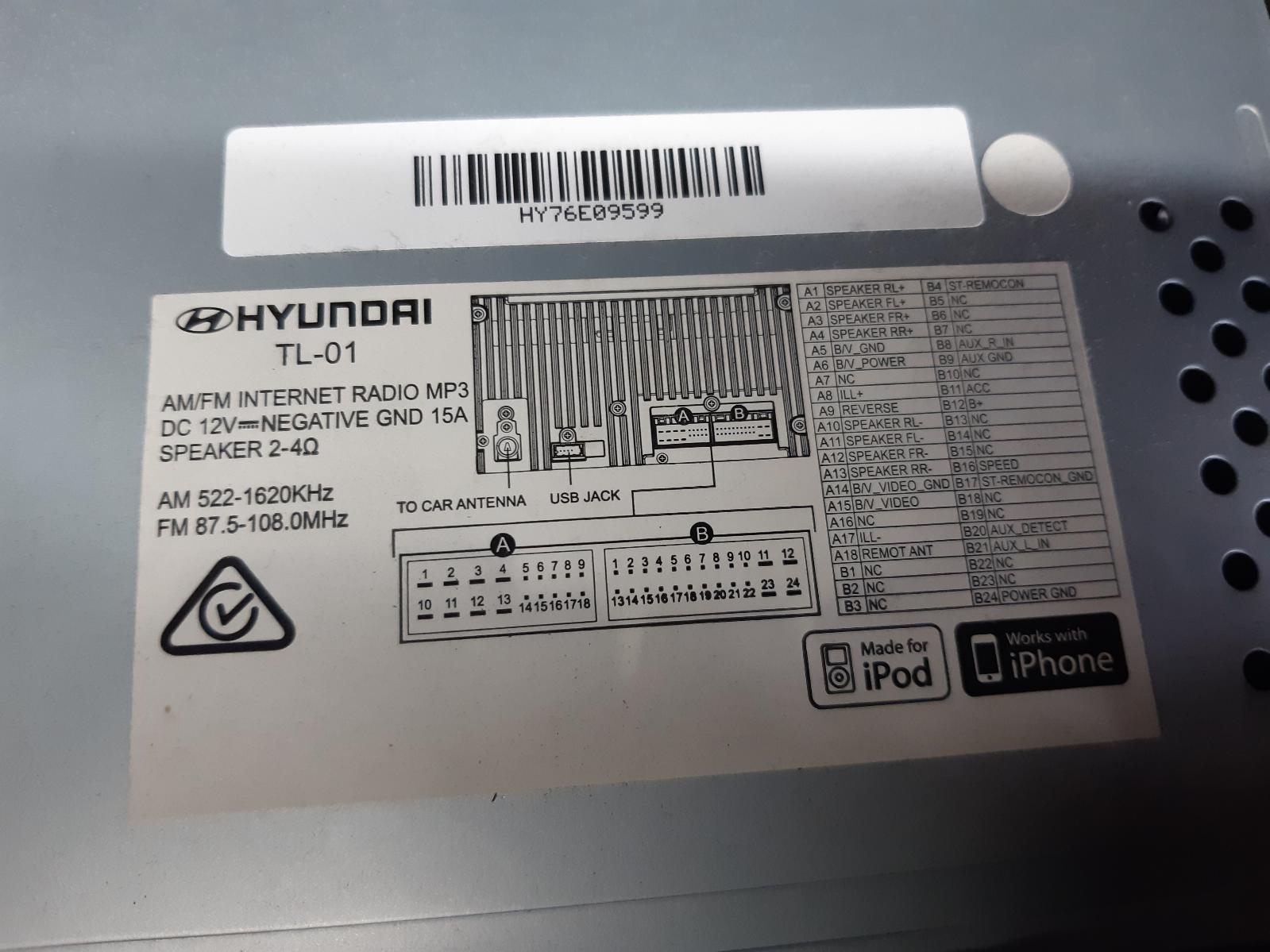 View Auto part Radio/Cd/Dvd/Sat/Tv Hyundai Tucson 2017
