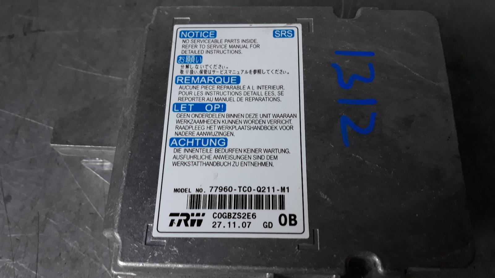 2009 Honda Accord Airbag Module/Sensor View Auto part Airbag Module/Sensor Honda Accord 2009