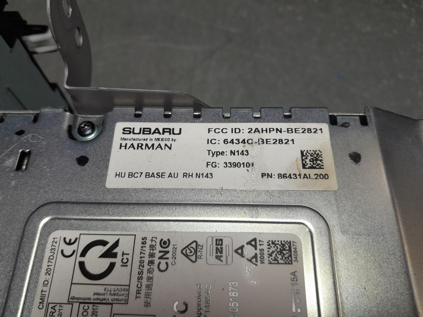 View Auto part Radio/Cd/Dvd/Sat/Tv Subaru Outback 2017