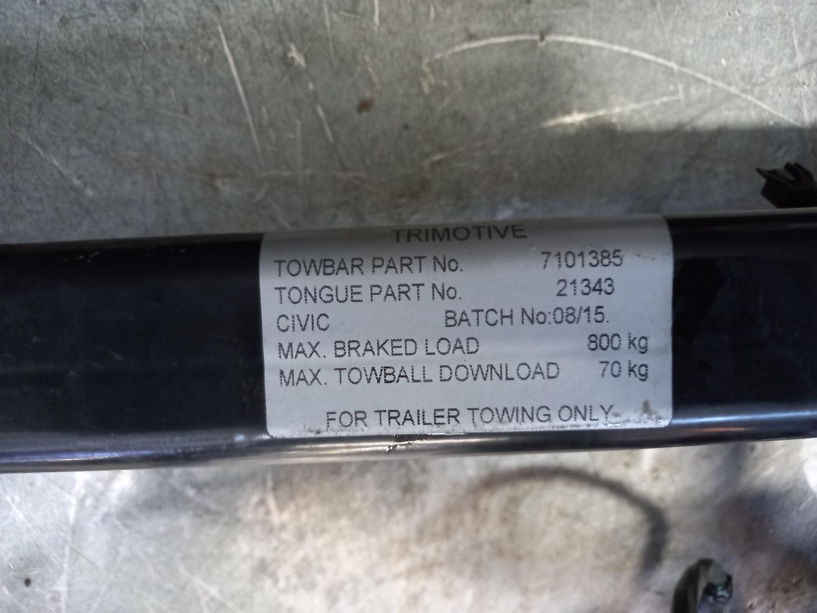 2015 Honda Hrv Towbar View Auto part Towbar Honda Hrv 2015