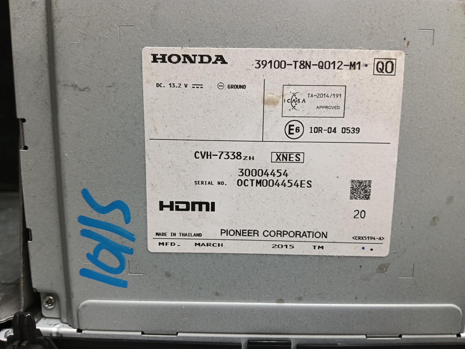 View Auto part Radio/Cd/Dvd/Sat/Tv Honda Hrv 2015