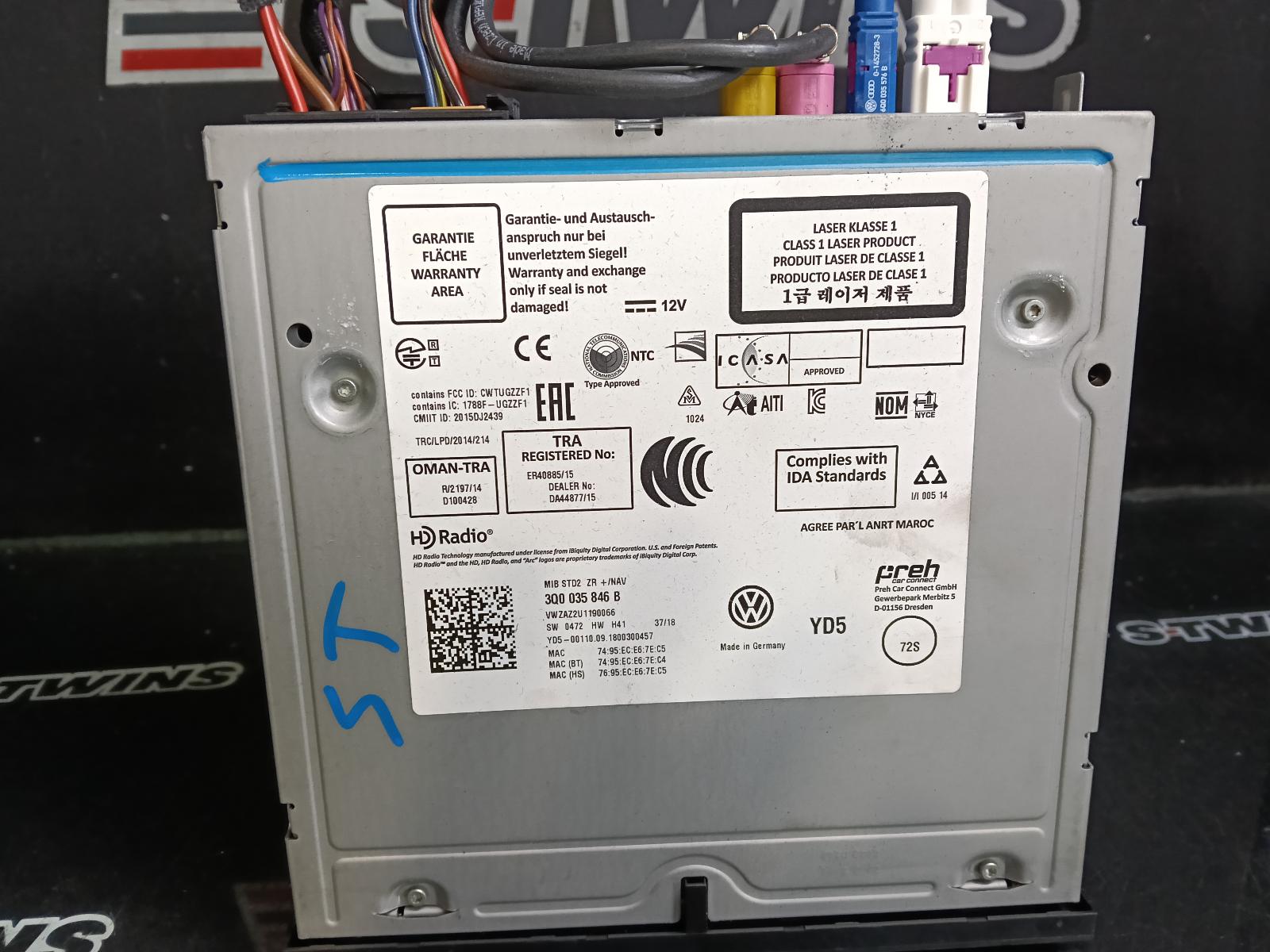 View Auto part Radio/Cd/Dvd/Sat/Tv Volkswagen Golf 2019