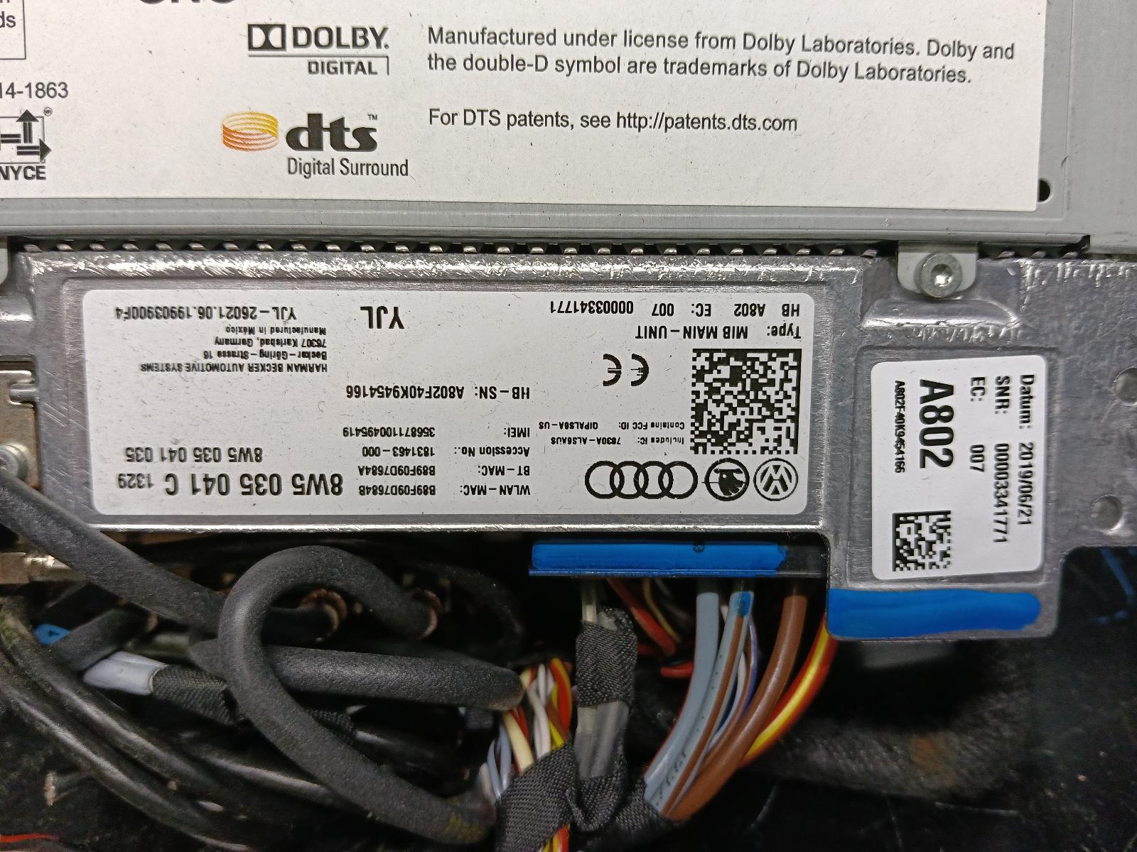 View Auto part Radio/Cd/Dvd/Sat/Tv Audi Q5 2019