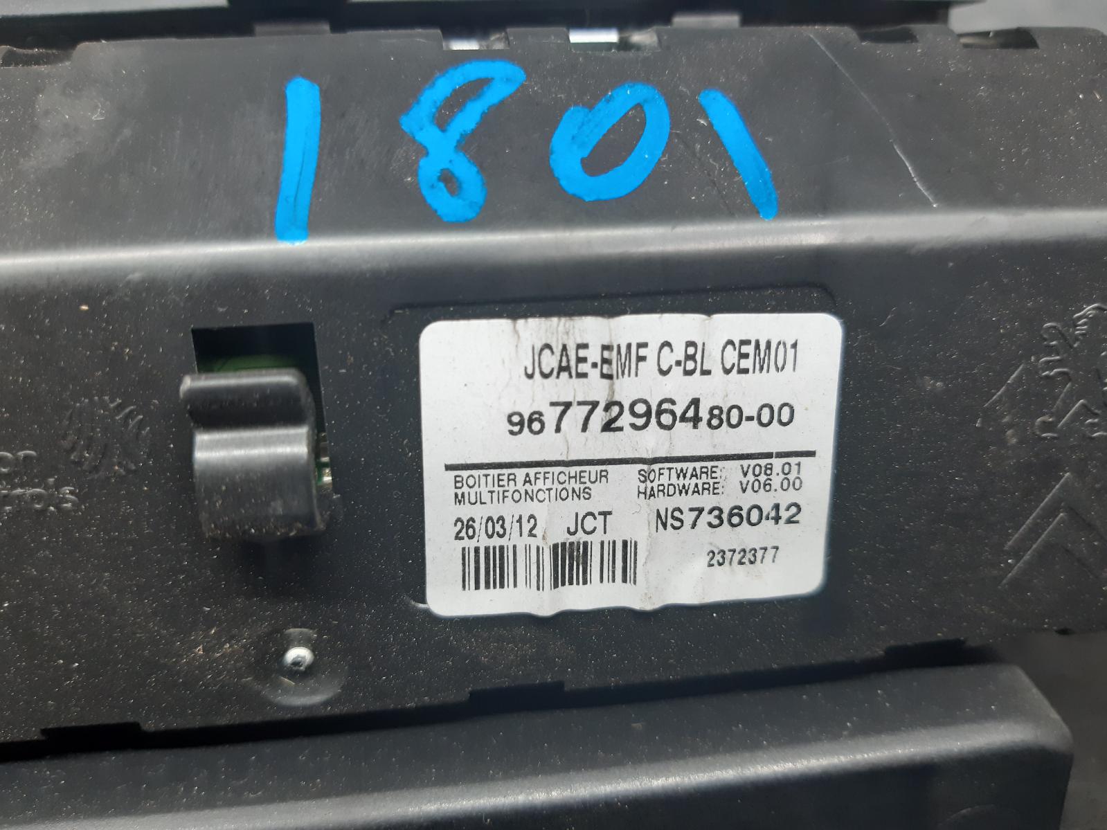 View Auto part Instrument Cluster Citroen C4 2013