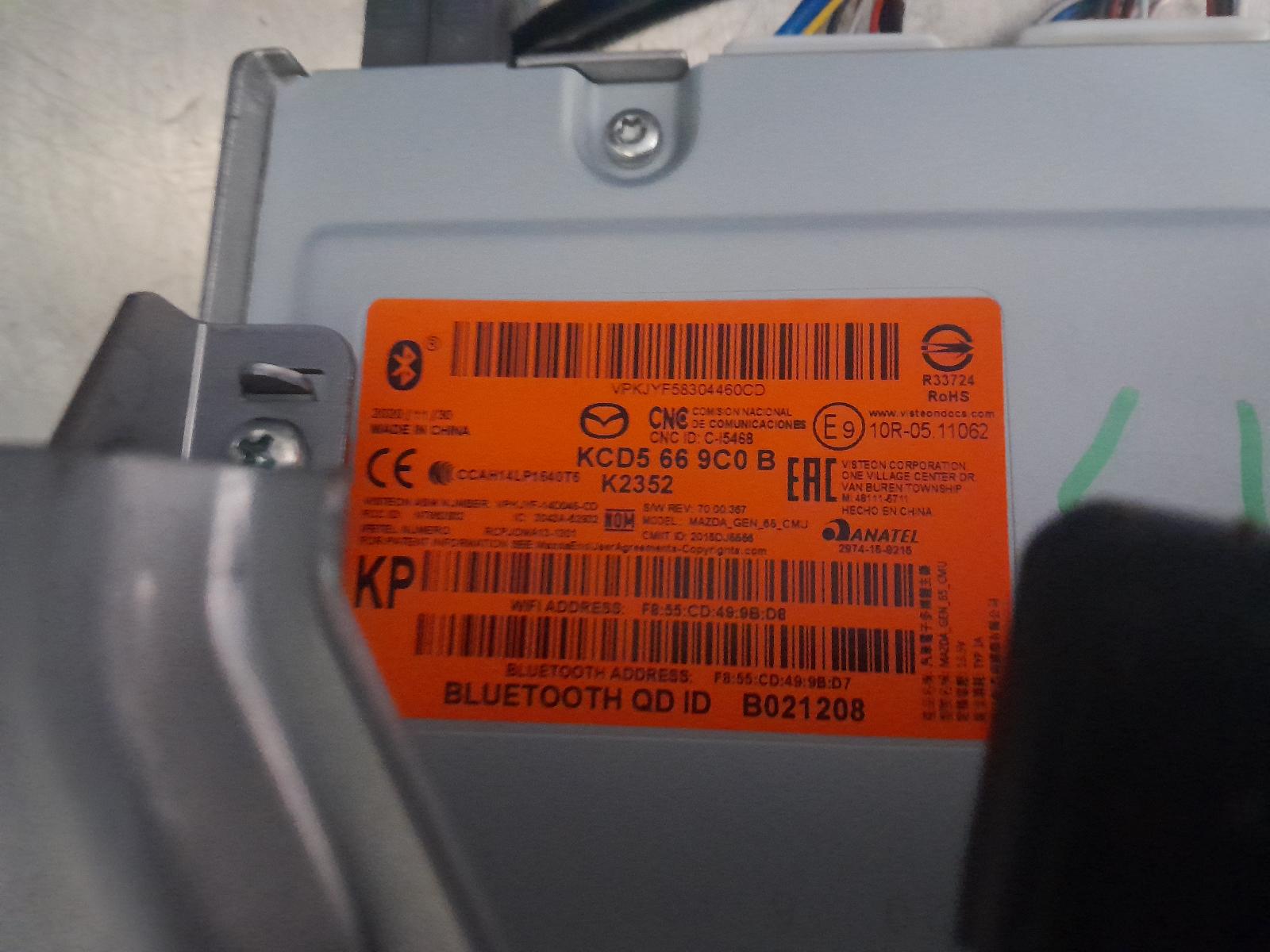 View Auto part Radio/Cd/Dvd/Sat/Tv Mazda Cx5 2021