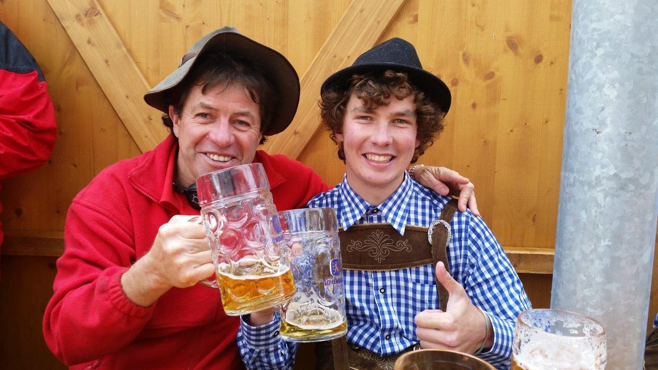 Veteran Colin Dale and first-timer Max Harris tackle Oktoberfest.