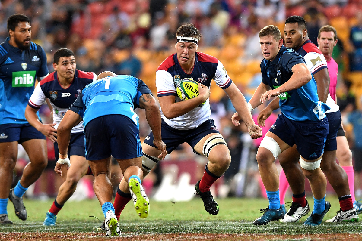 Angus Blyth of the Reds in action. Pic: Bradley Kanaris/Getty Images