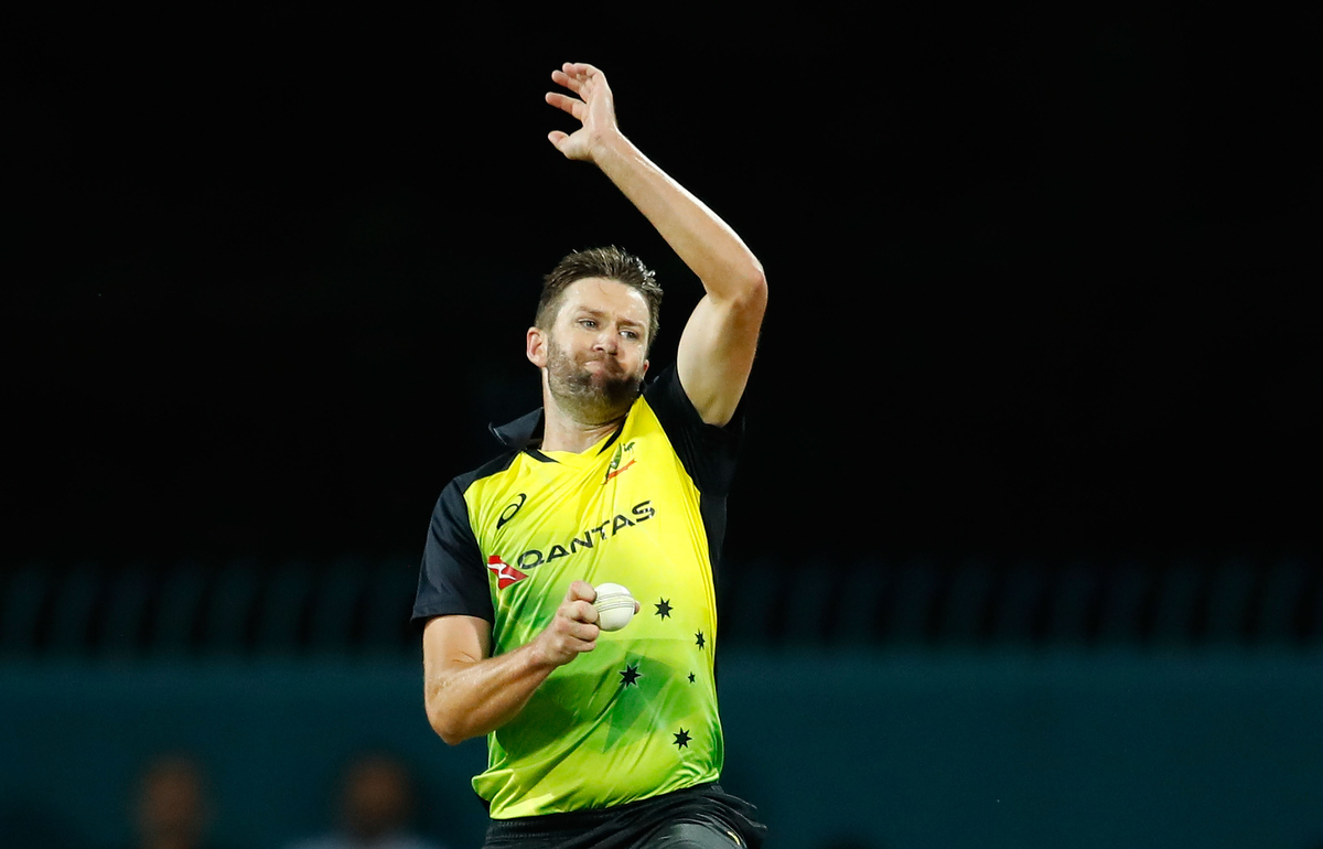 Andrew Tye of Australia bowls during the recent Twenty20 International. Pic: Scott Barbour/Getty Images