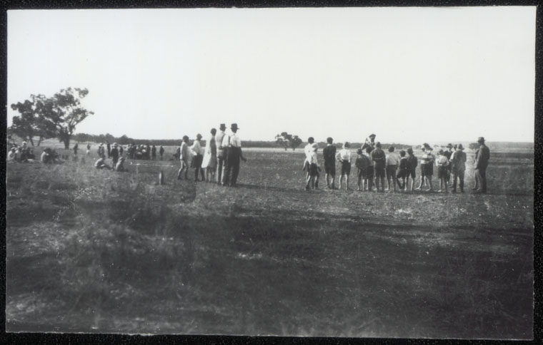 Lake Wyangan Public School - About 1930 Empire Day School Picnic on flat now covered by Lake Wyangan Lake Wyangan Public School - About 1930 Empire Day School Picnic on flat now covered by Lake Wyangan