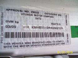 View Auto part Right Headlamp Hyundai Getz 2009