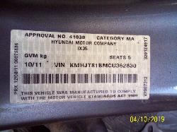 View Auto part Left Taillight Hyundai Ix35 2011