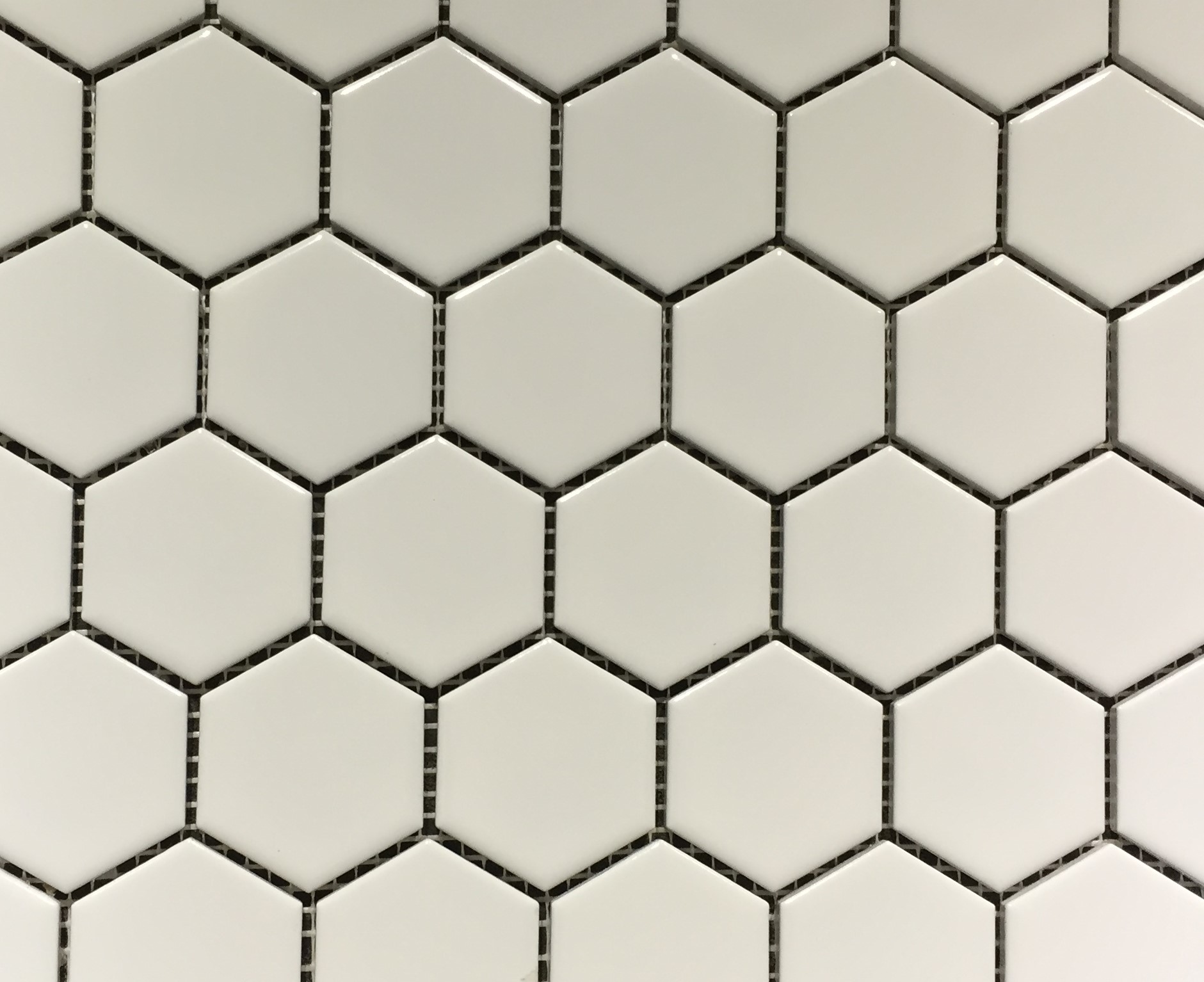Glazed Hexagon White Gloss Mosaic