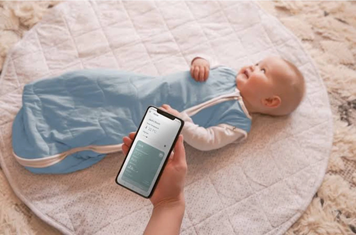 Become a Smartsnugg Ambassador- Baby sleeping bag and monitoring movement and temperature campaign creative for Smartsnugg