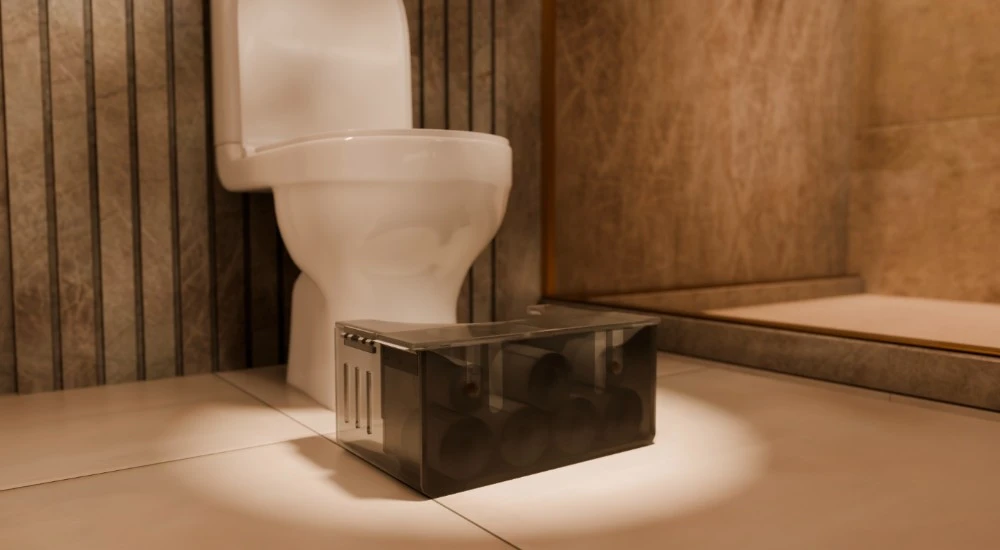 Create UGC for Our Acrylic Toilet Stool with Built-In Roll Dispenser
