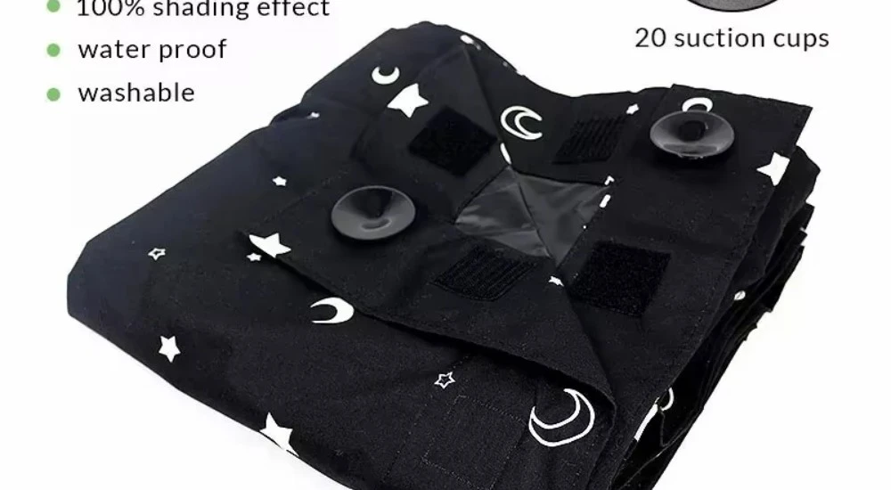 Create Authentic UGC Content for Portable Blackout blind with suction cups