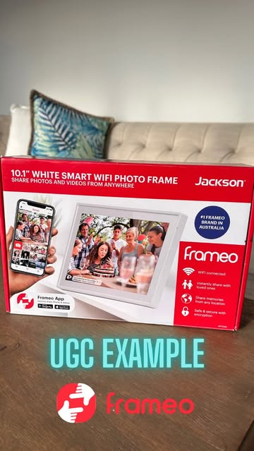 Frameo app UGC example