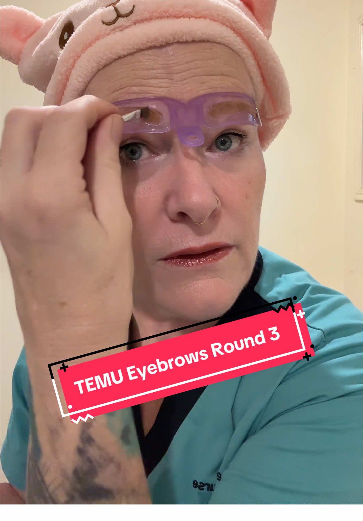 Trying TEMU eyebrow shaper